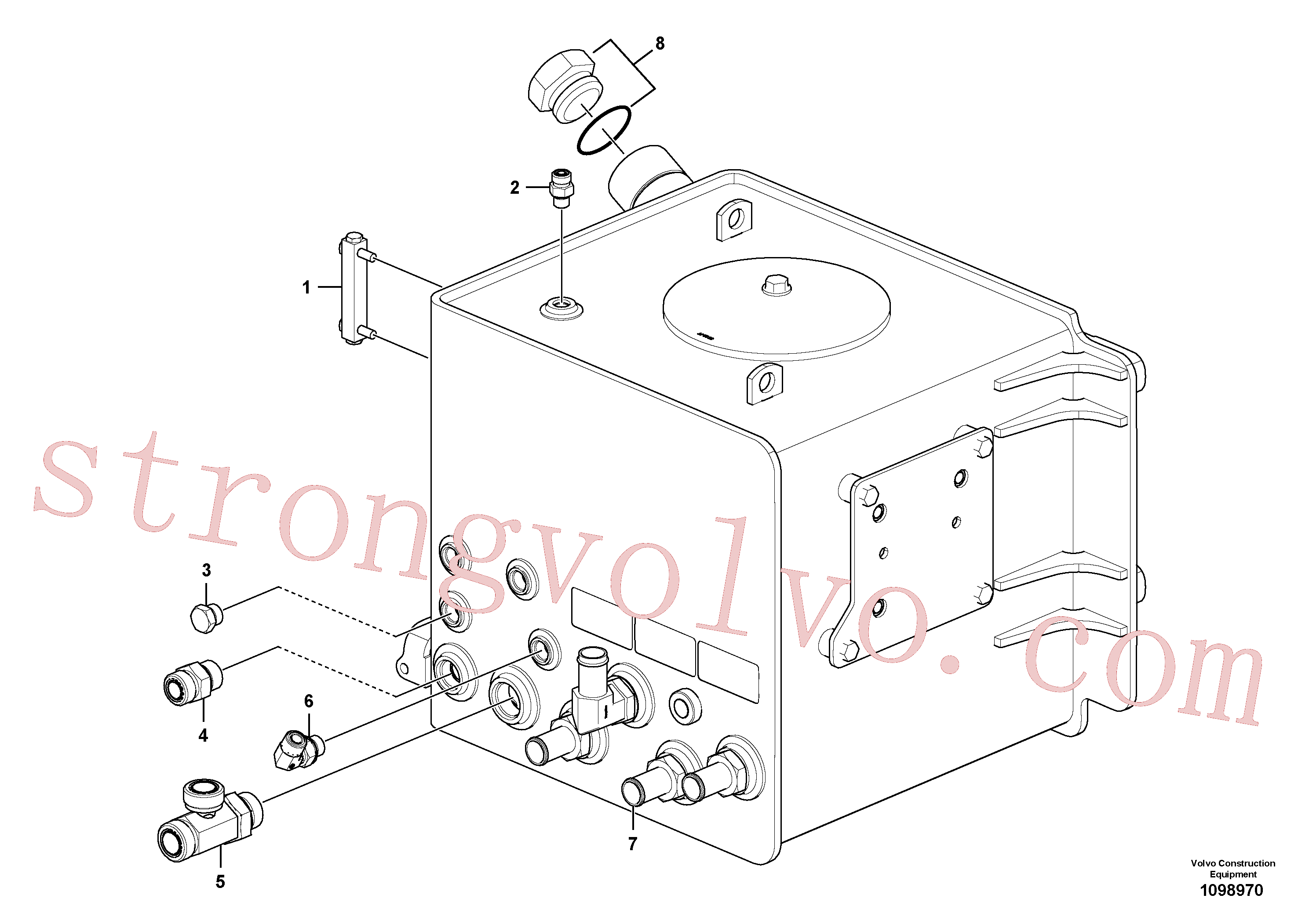 China Made RM59923102 Niple-t Volvo Acessórios para escavadeira