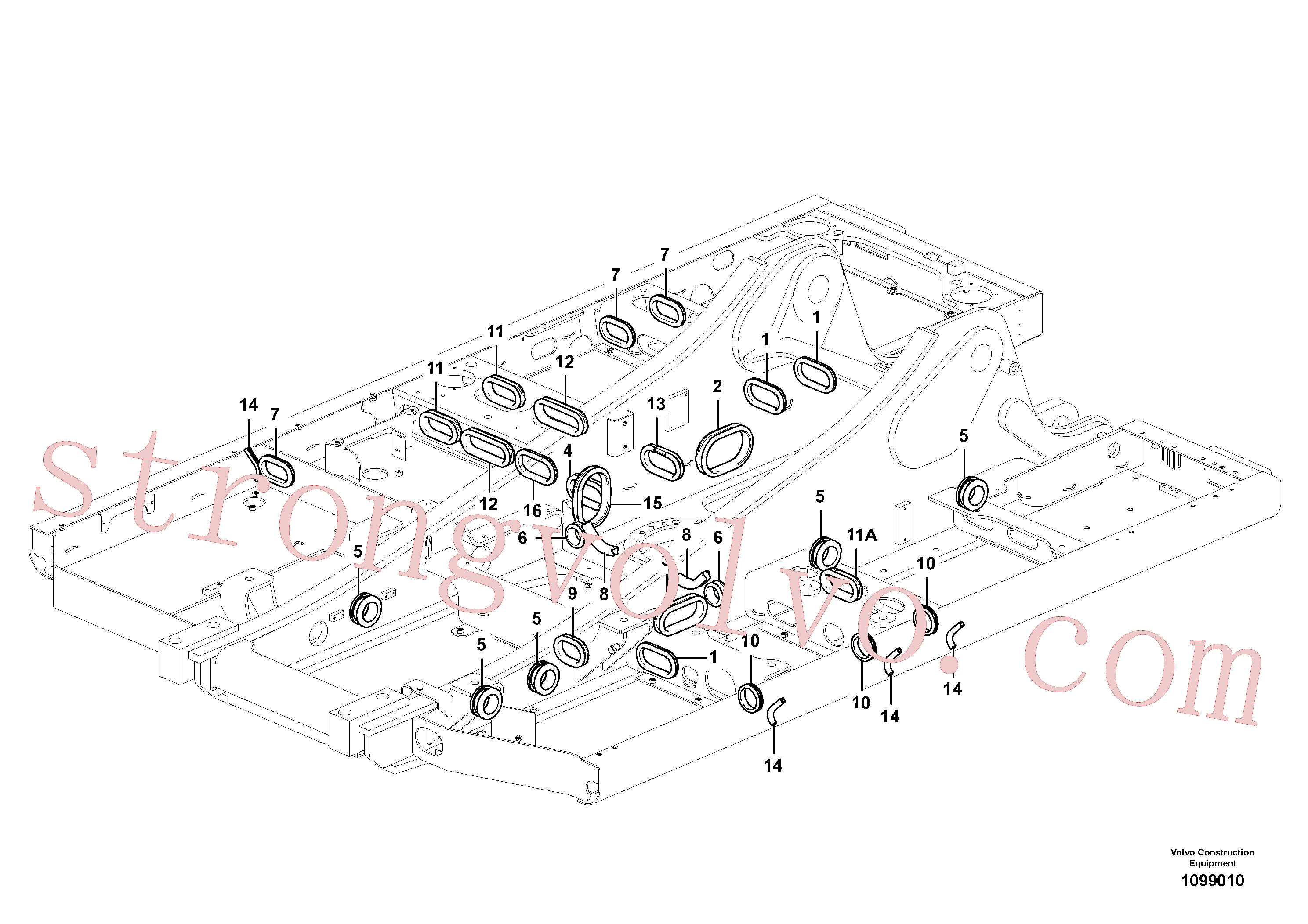 VOE9751-17008 Volvo Quadro superior(1099010 Montagem)
