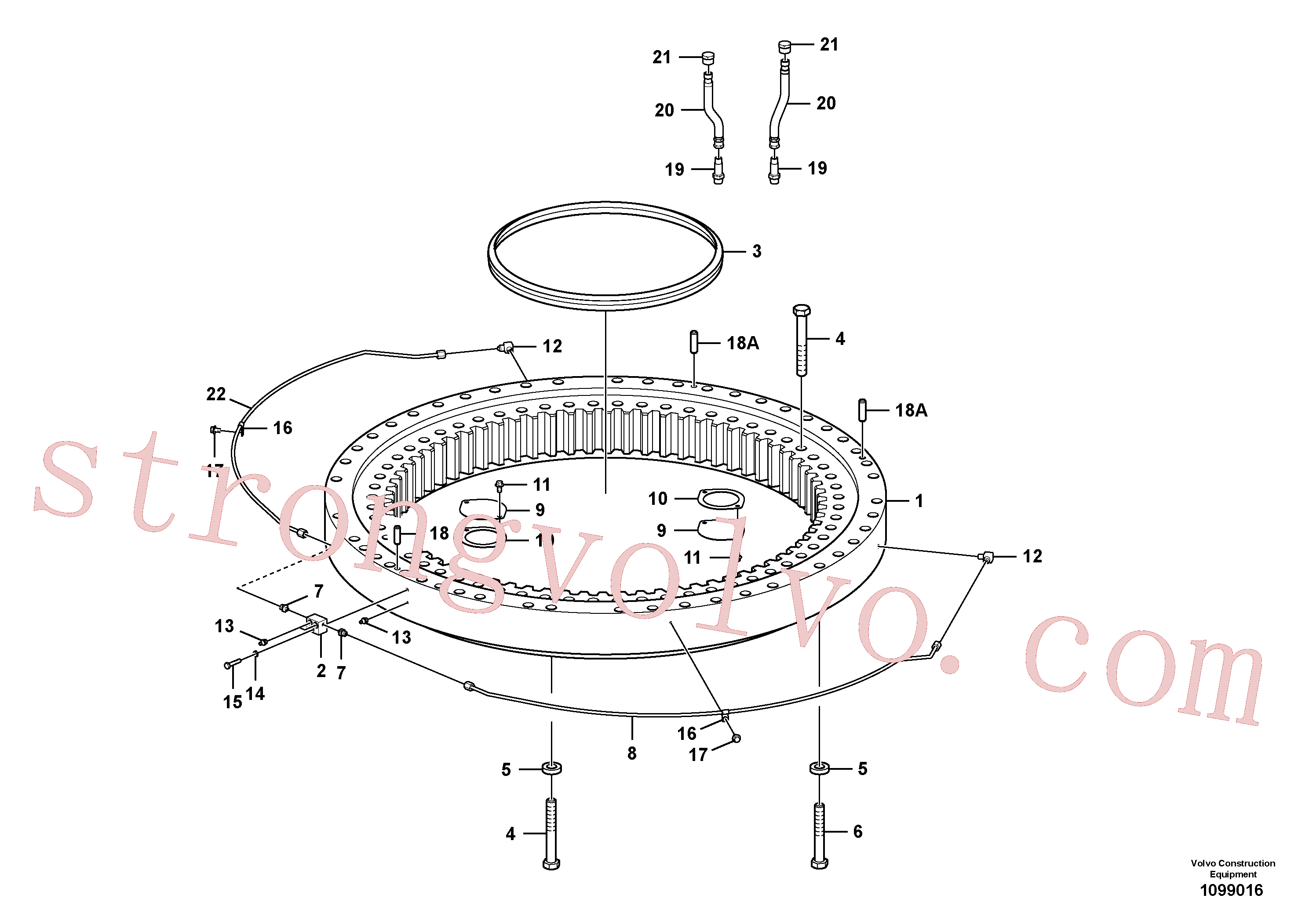 VOE14531021 Volvo Sistema de articulação(1099016 Montagem)