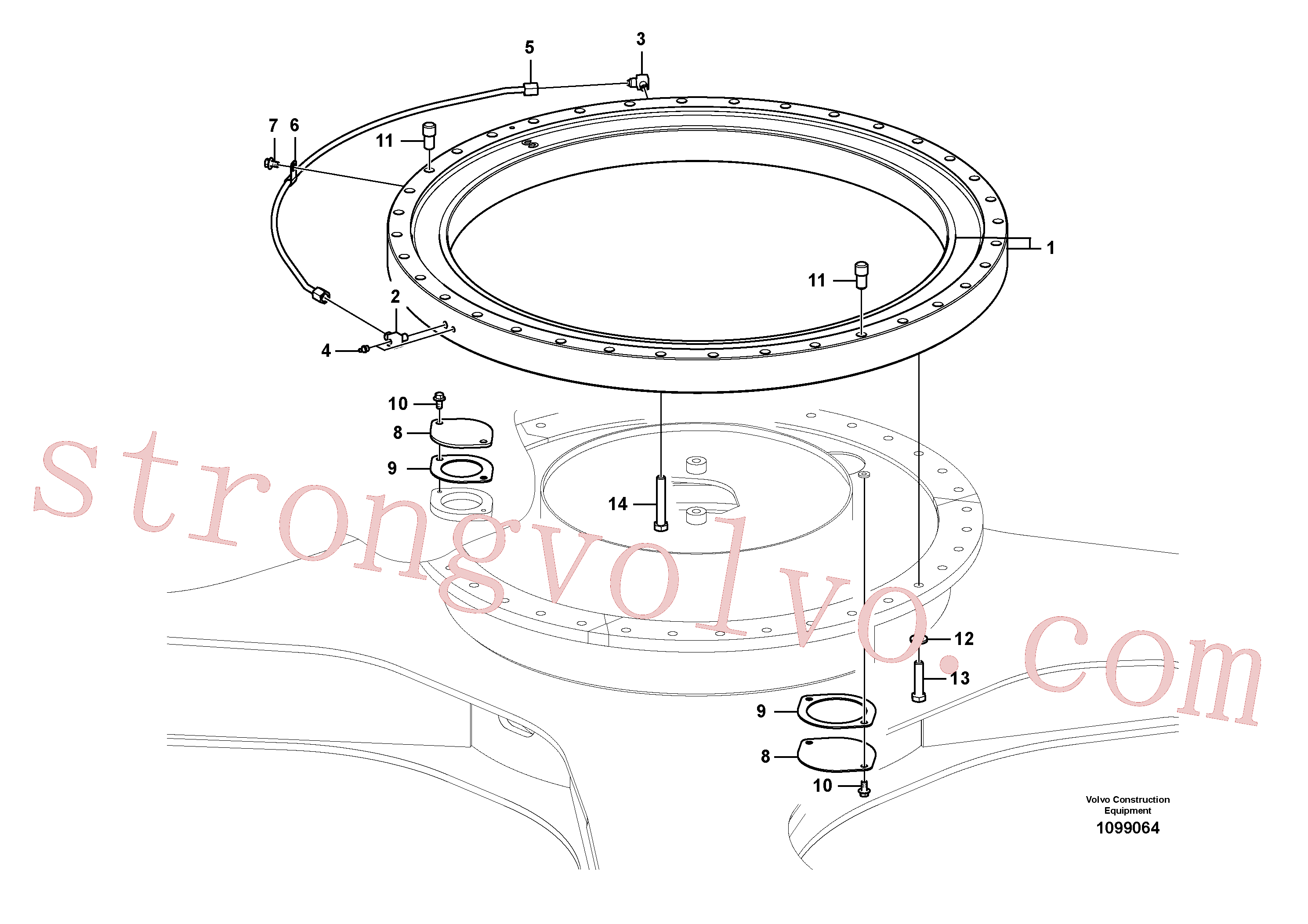 VOE14575267 Volvo Sistema de articulação(1099064 Montagem)