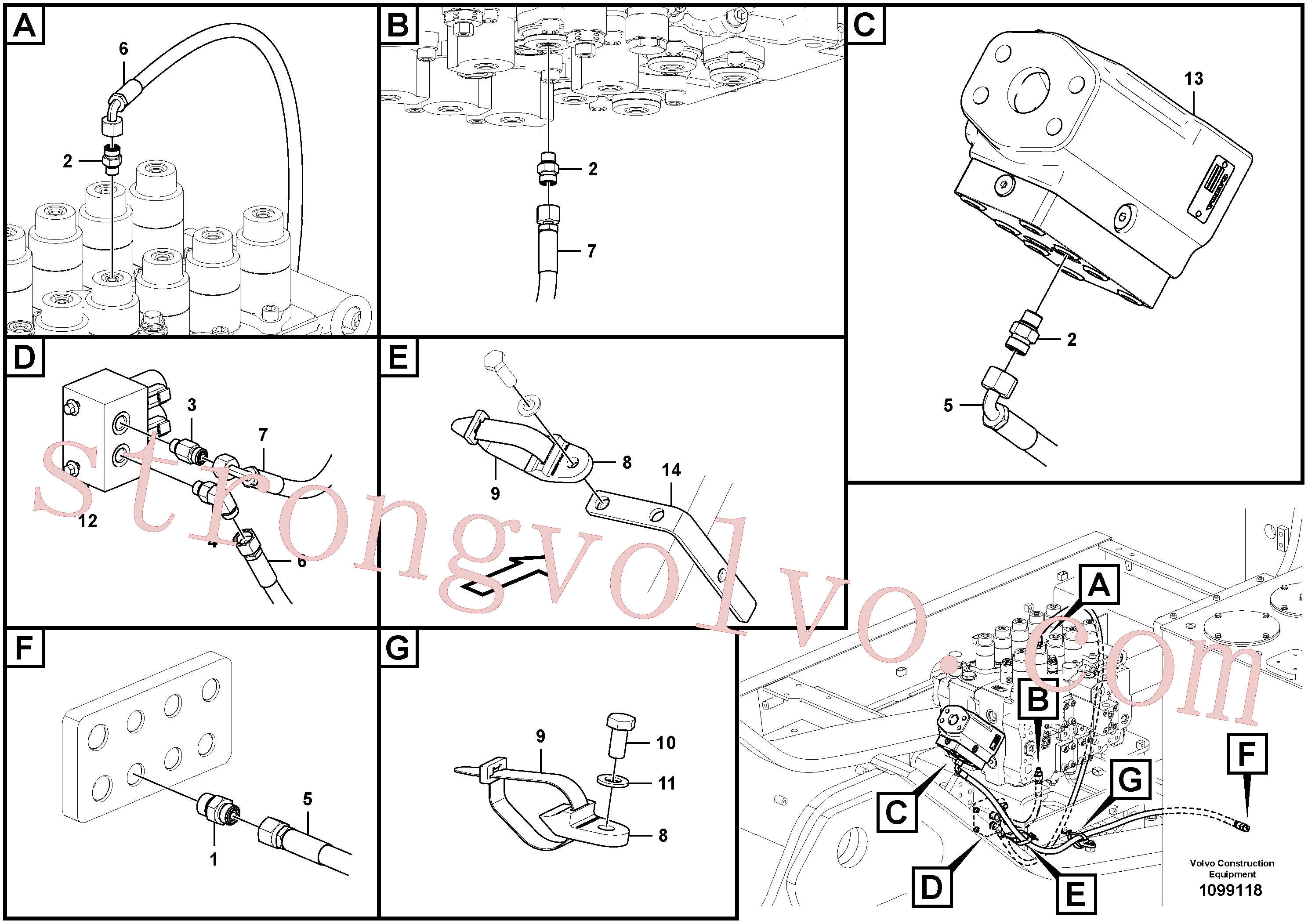 VOE14592747 Válvula controle Inscreva-se para Volvo Acessórios para escavadeira