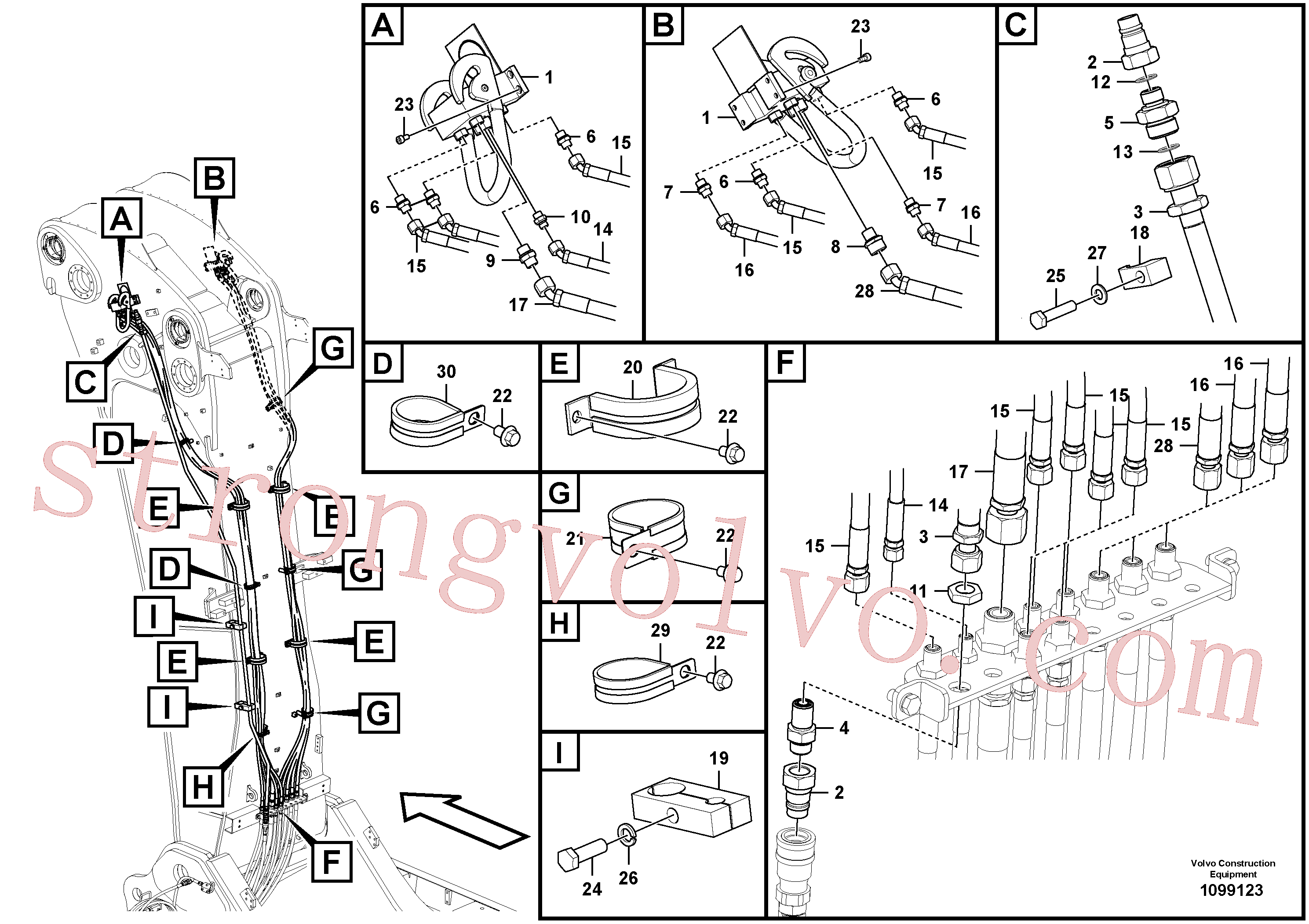 Volvo VOE14590252 Braçadeira Volvo Acessórios para escavadeira