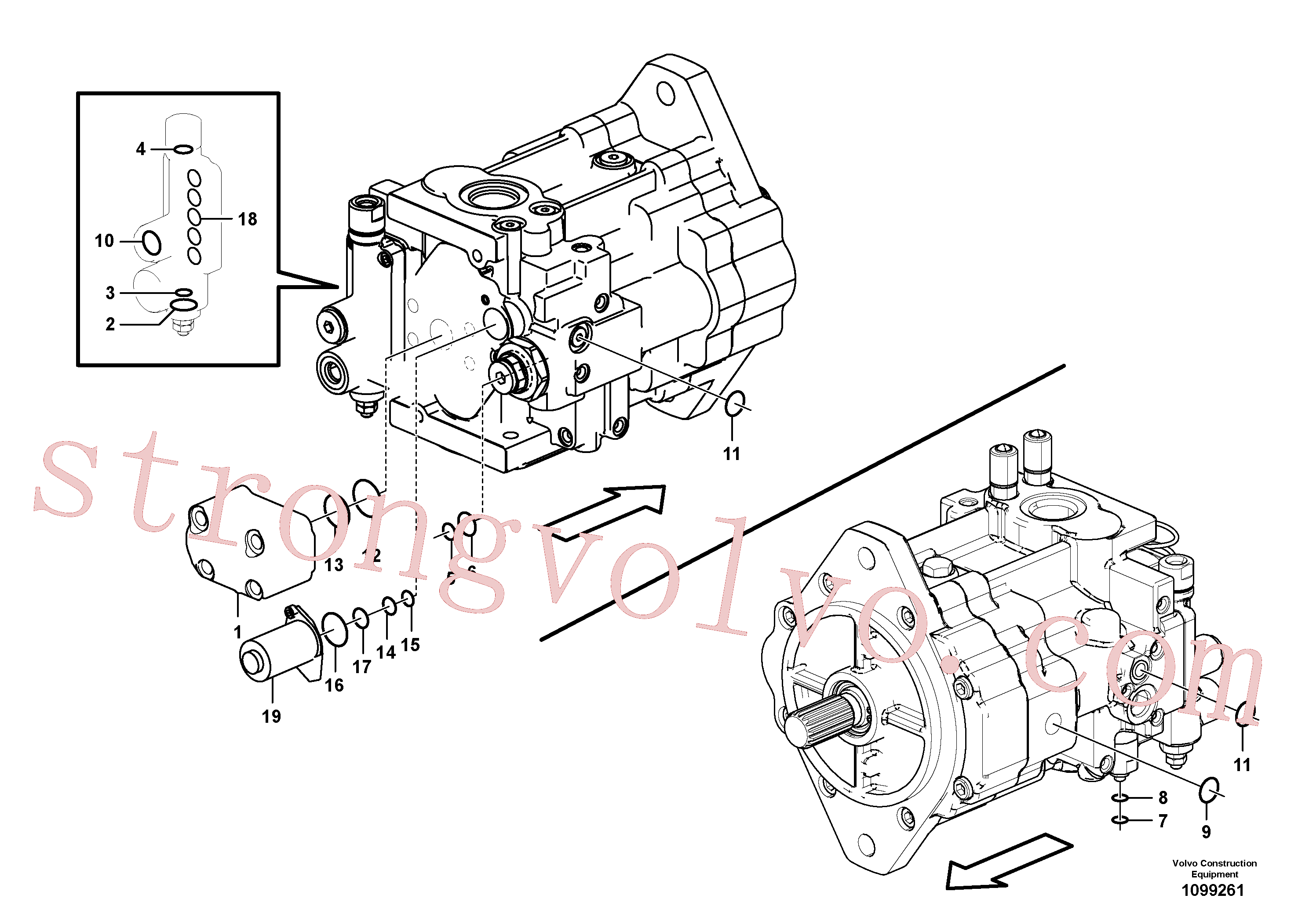 VOE14675391 Volvo Bomba hidráulica(1099261 Montagem)