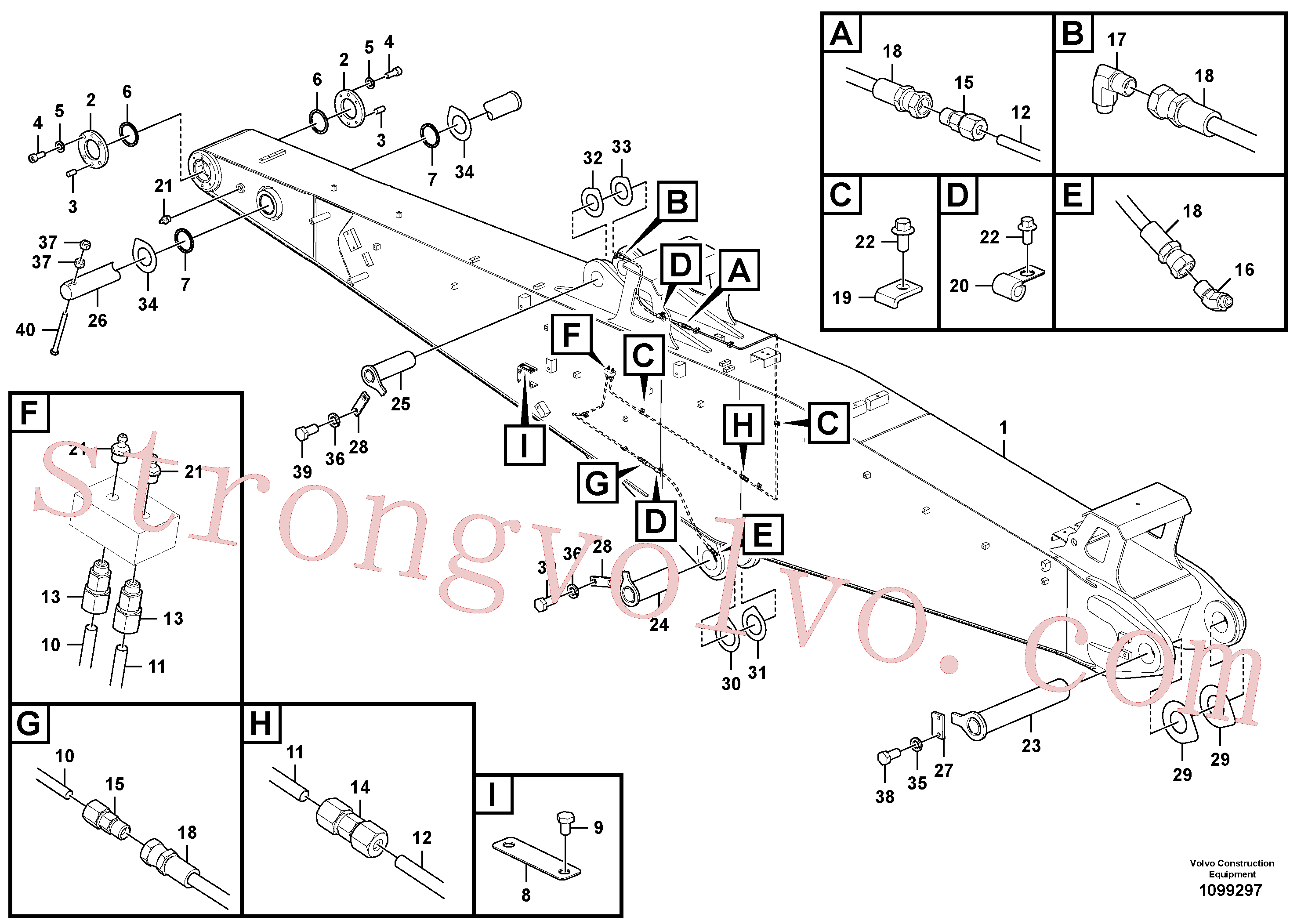 Volvo Montagem VOE14549392 Pino Acessórios