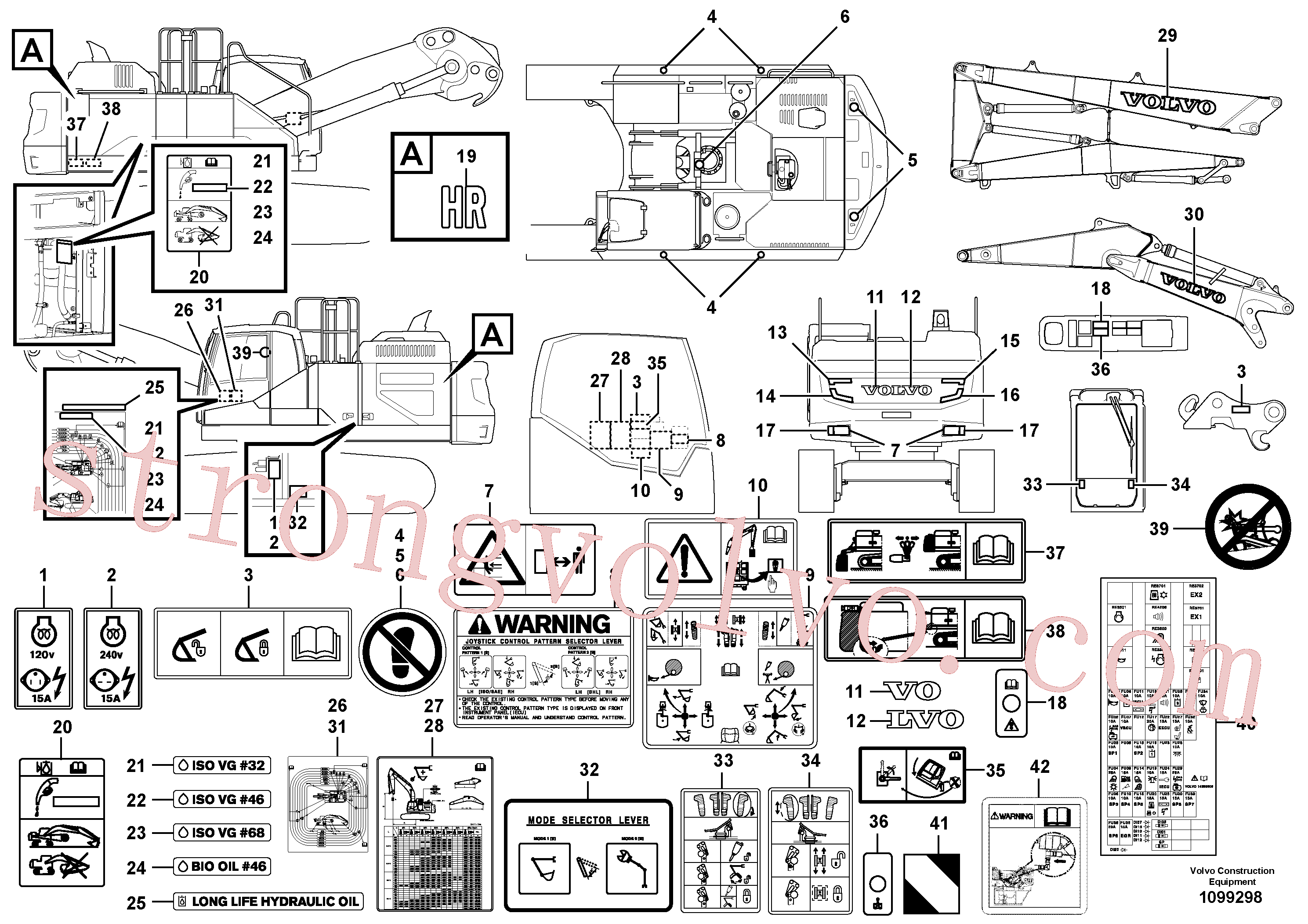 VOE14532602 Volvo Placas de sinalização e etiquetas adesivas(1099298 Montagem)