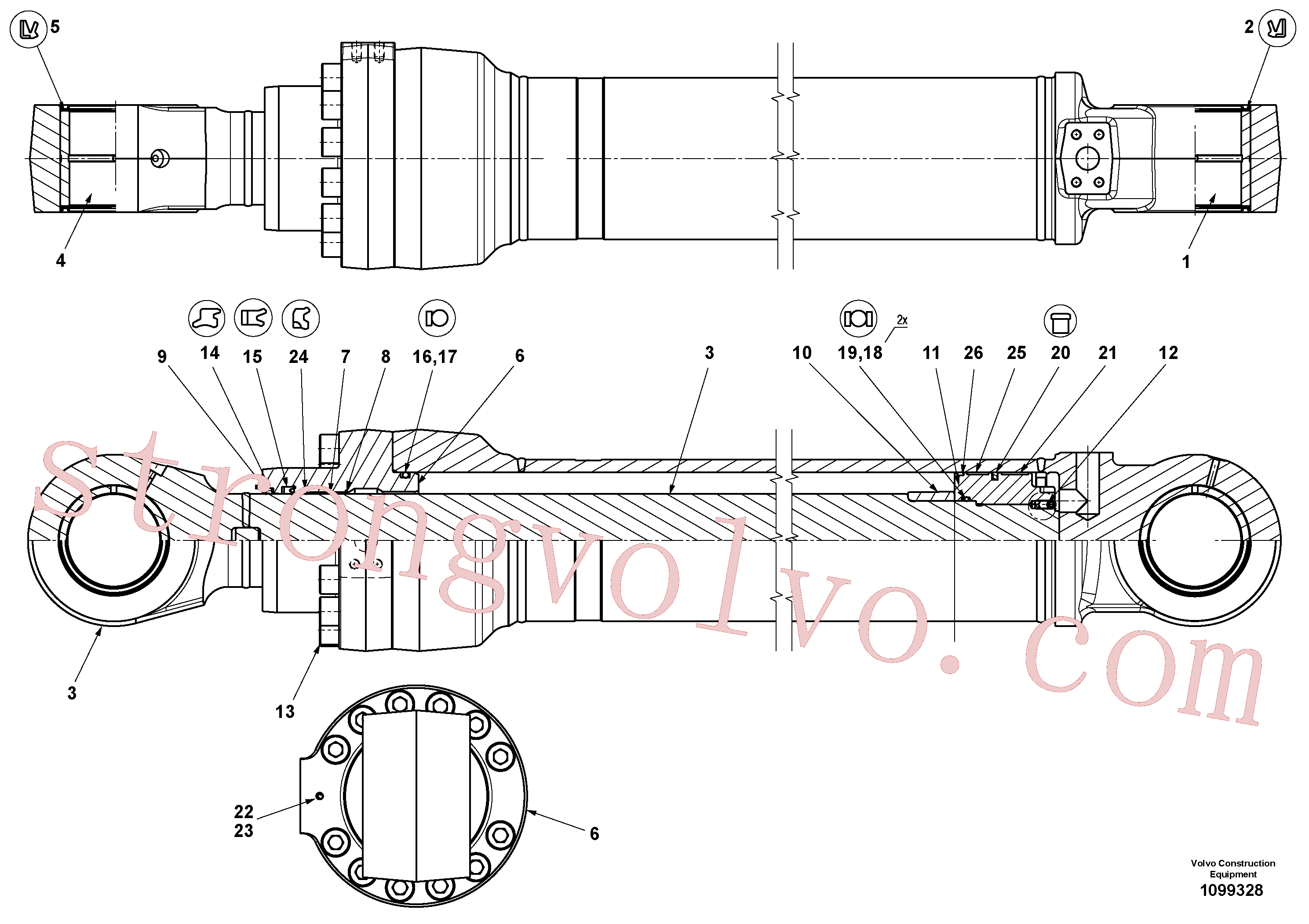 Volvo Acessórios para escavadeira VOE14588785 Vedação Acessórios