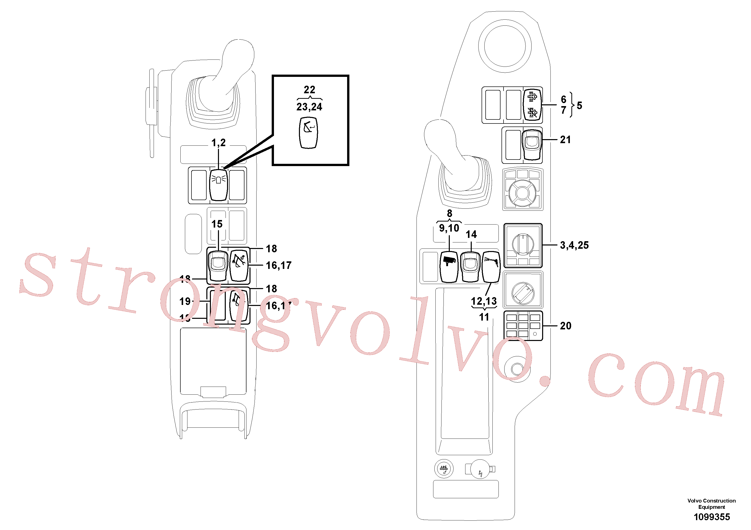 VOE17201740 Volvo Interruptor(1099355 Montagem)