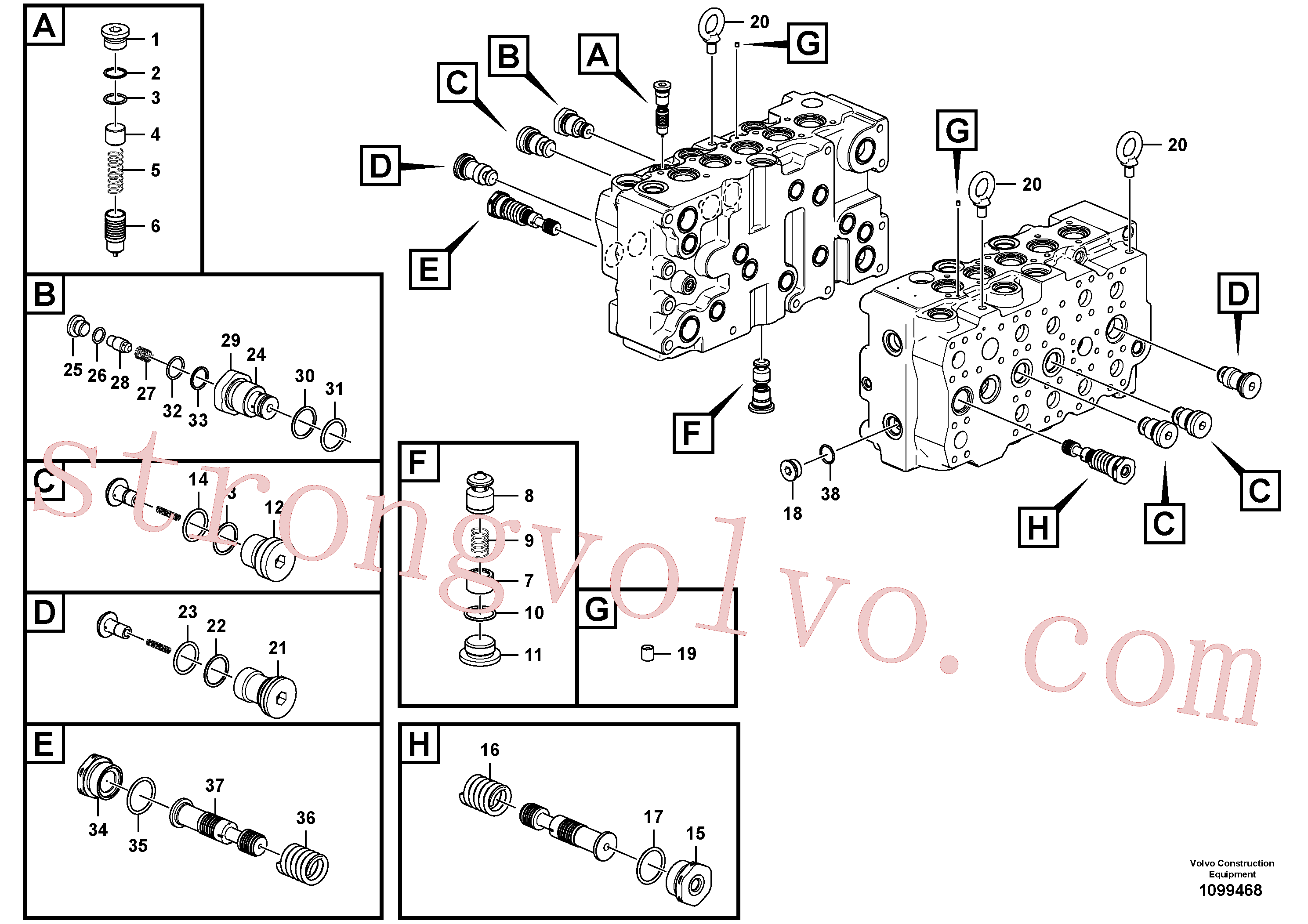 China Made VOE14630916 Spool Volvo Acessórios para escavadeira