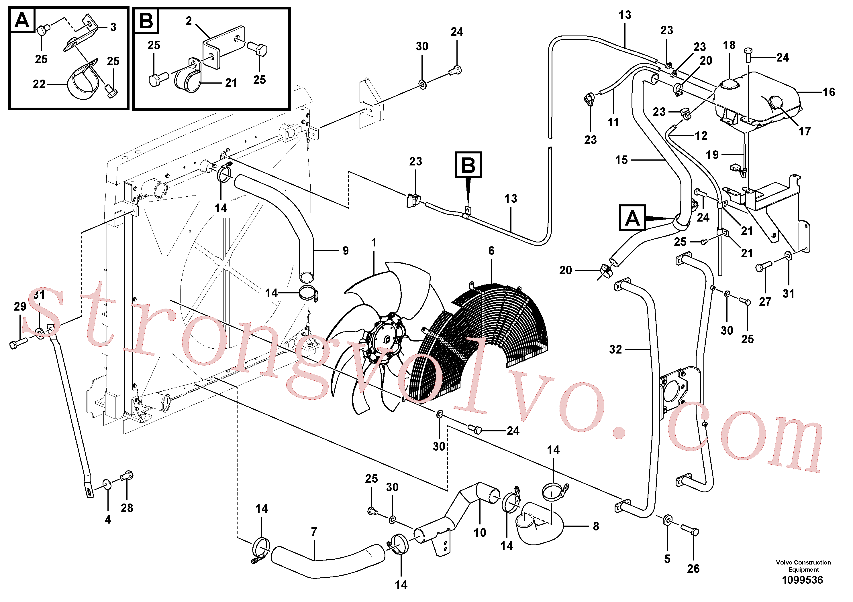 SA9315-14801 Volvo Sistema de arrefecimento(1099536 Montagem)