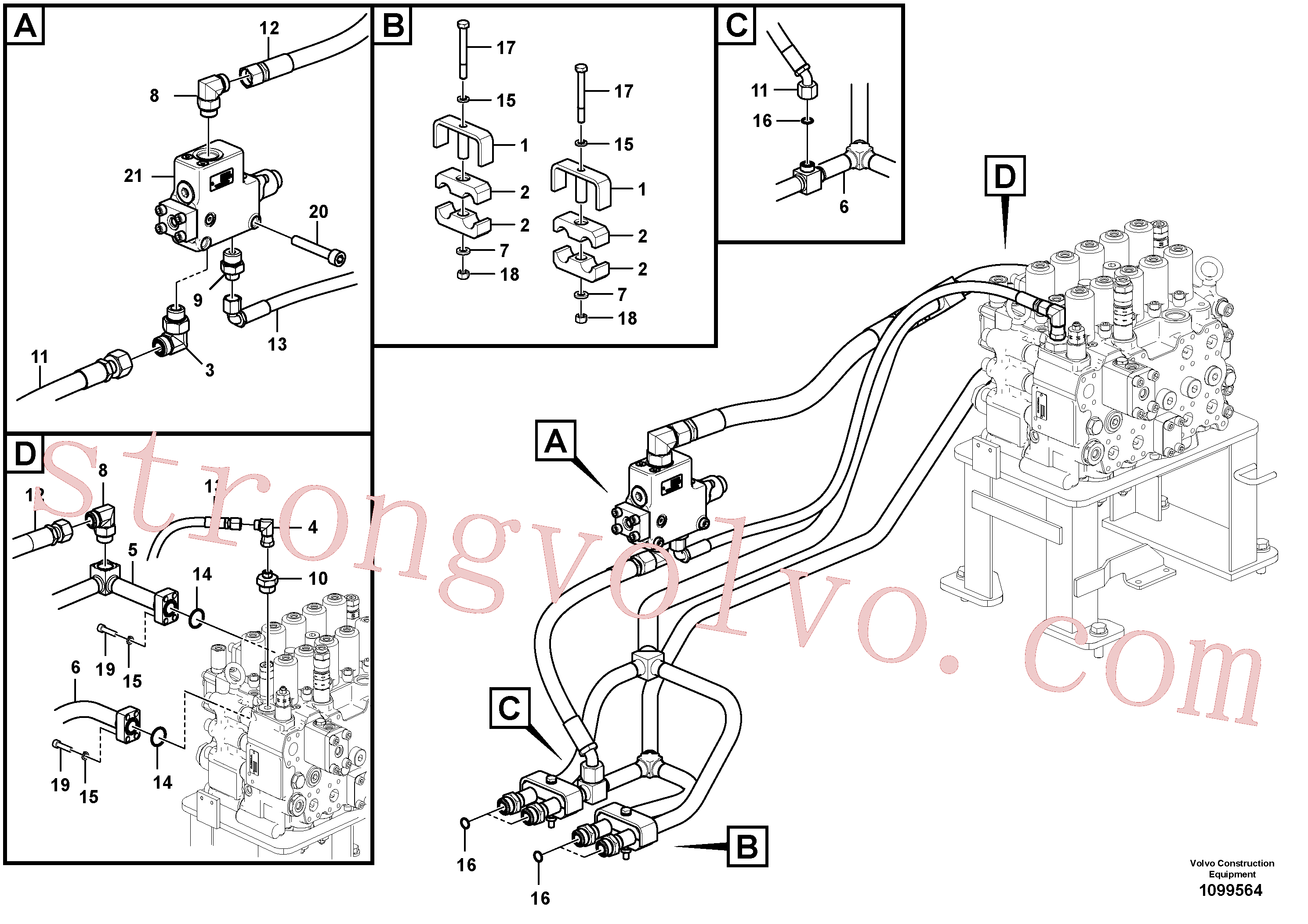 Volvo Montagem VOE14677901 Tubo Acessórios