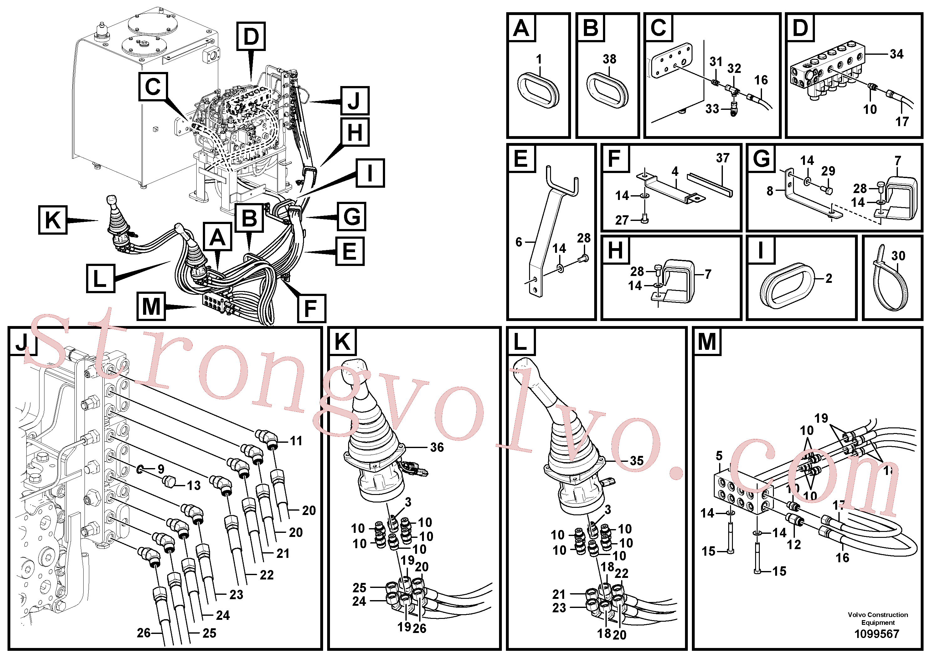 VOE937411 Volvo Servo-sistema, válvula de comando à distância(1099567 Montagem)
