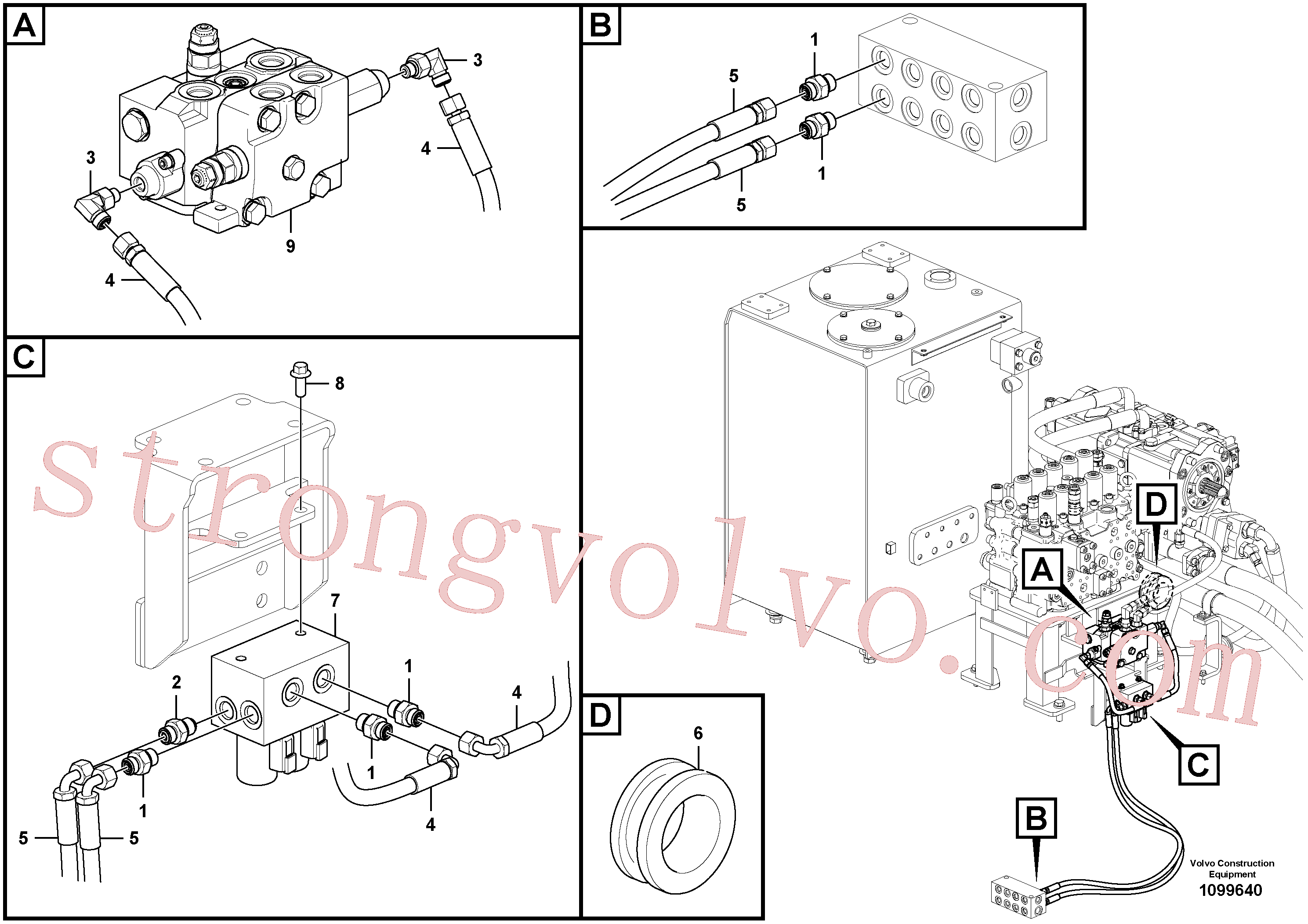 Atacado VOE14722700 Válvula controle Volvo escavadeira