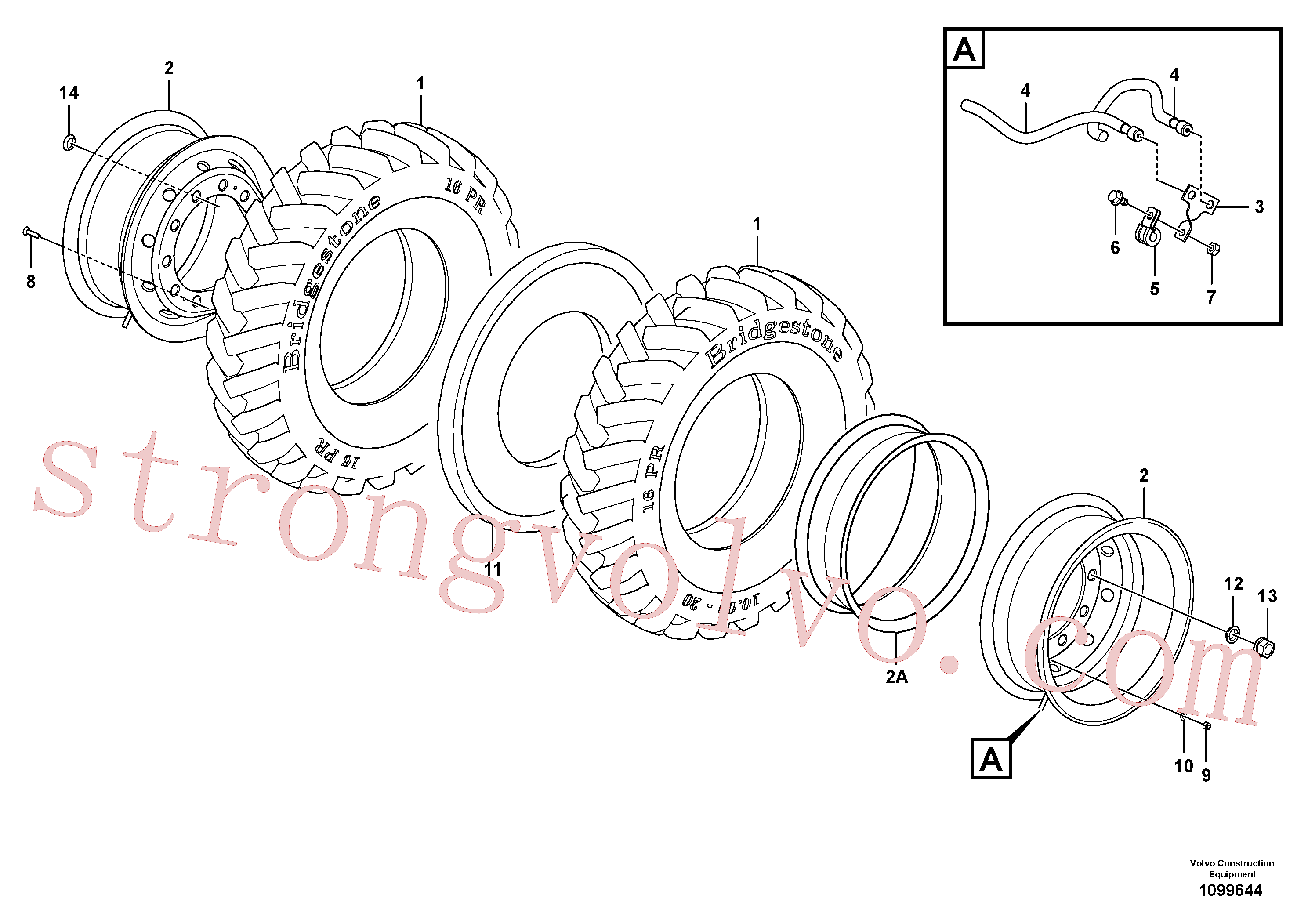 VOE990979 Volvo Pneu e jante(1099644 Montagem)