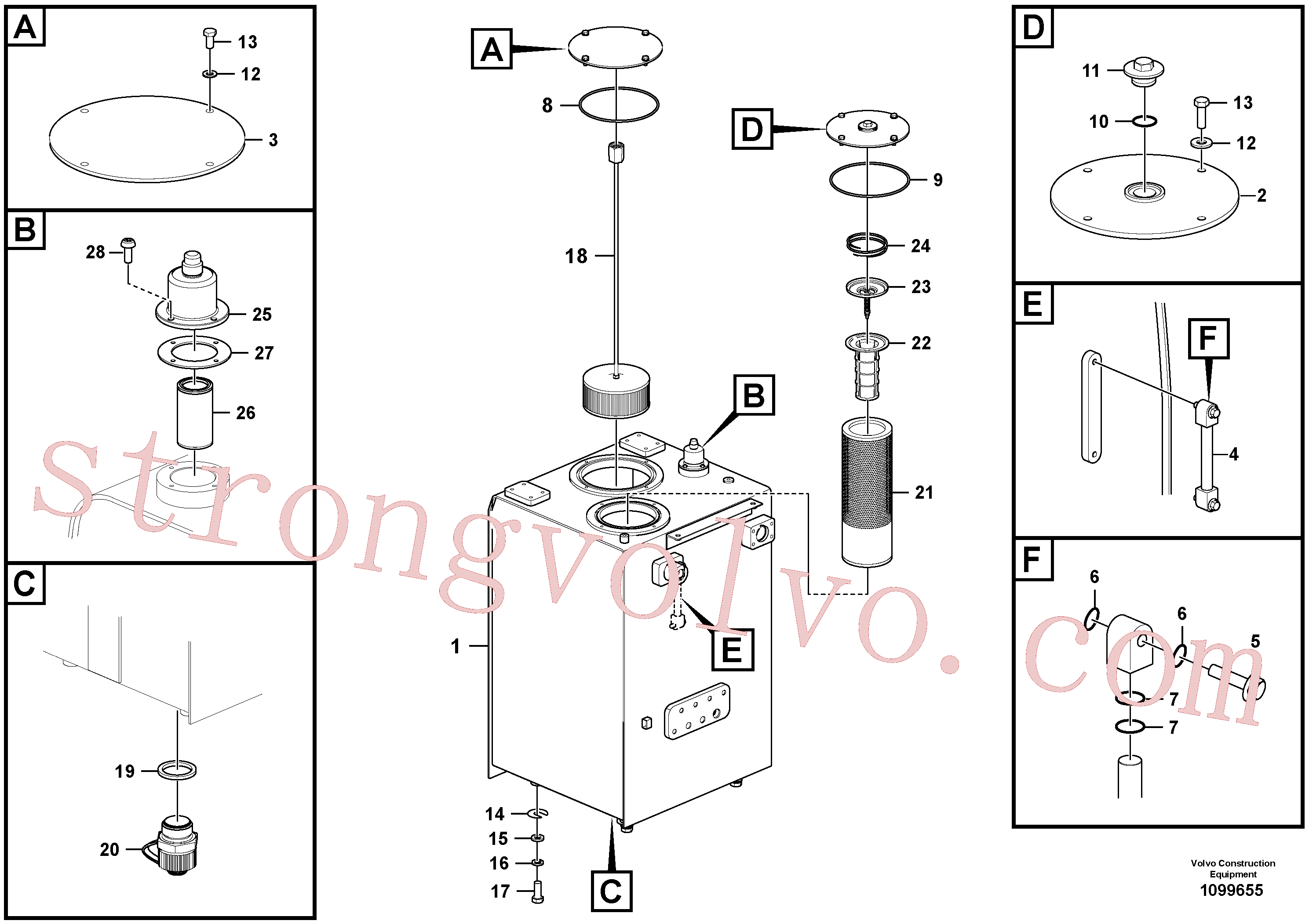 VOE14672144 Volvo Depósito de óleo hidráulico(1099655 Montagem)