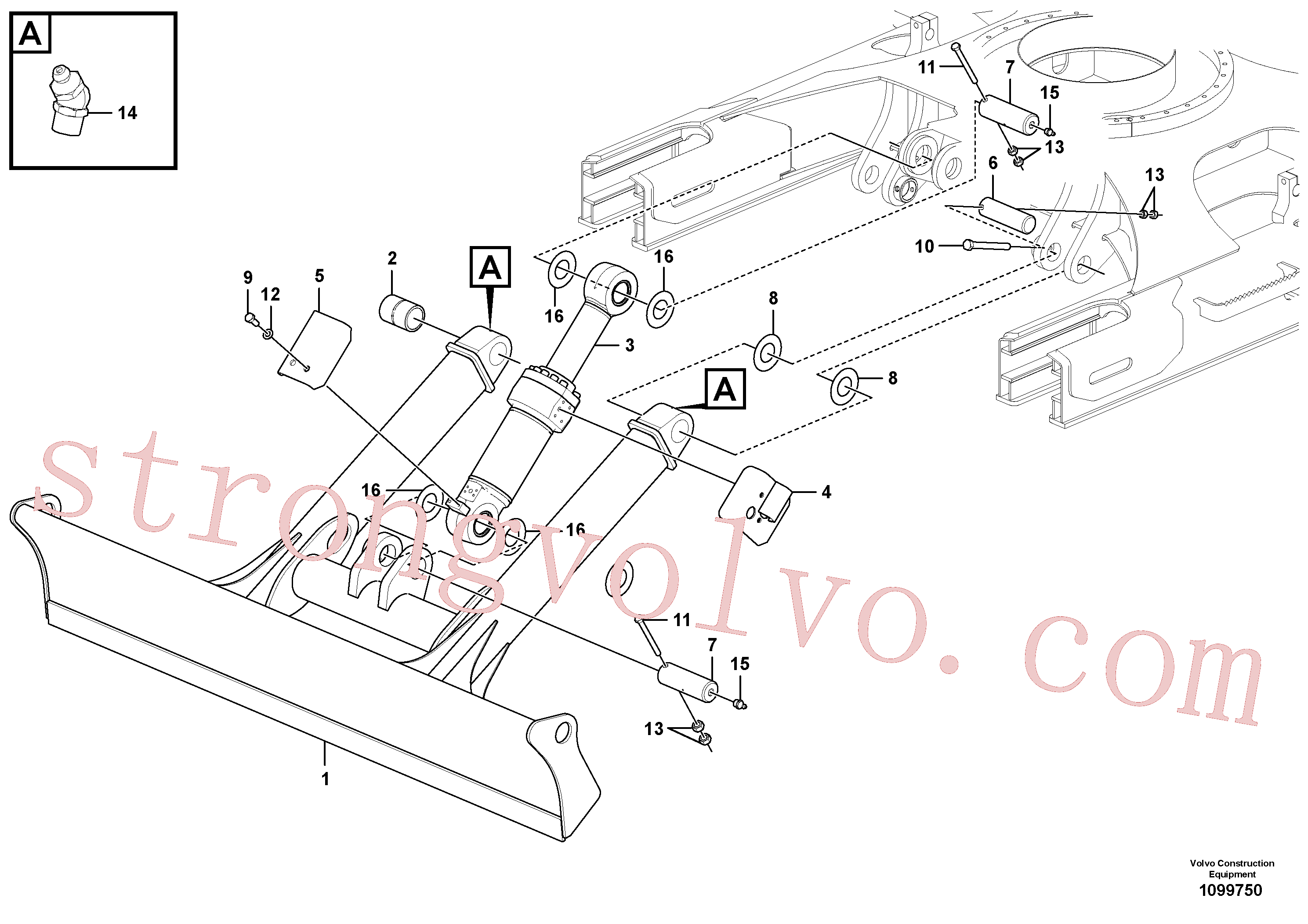 VOE14716425 Volvo Lâmina niveladora(1099750 Montagem)