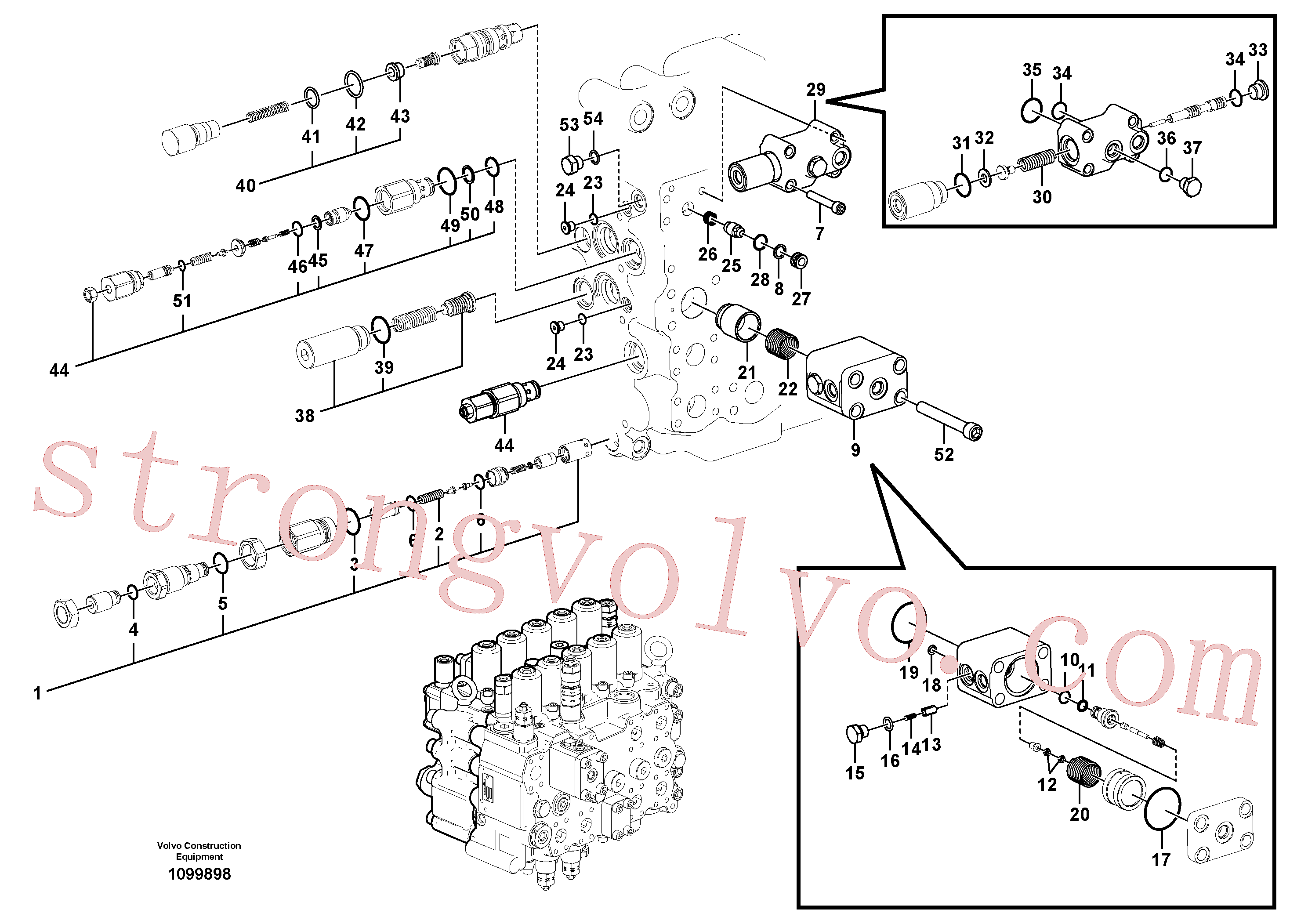 VOE14616085 Volvo Válvula mestra de comando(1099898 Montagem)