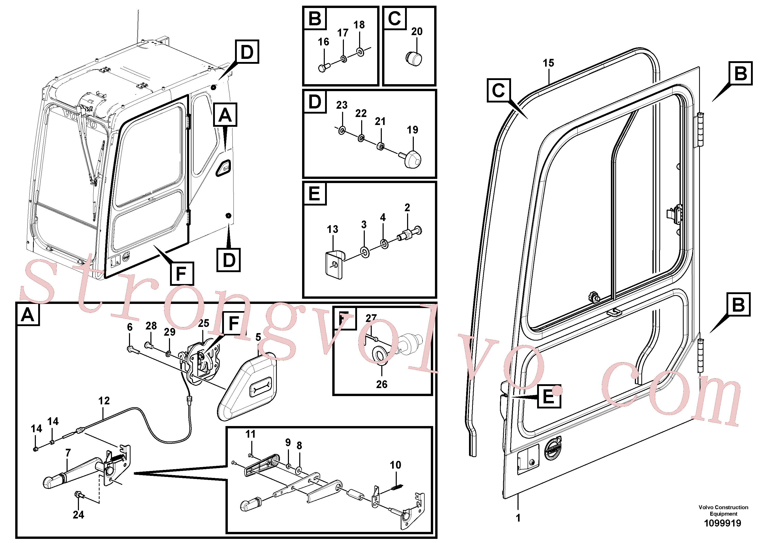 Atacado VOE907823 Chaveta fendida Volvo escavadeira