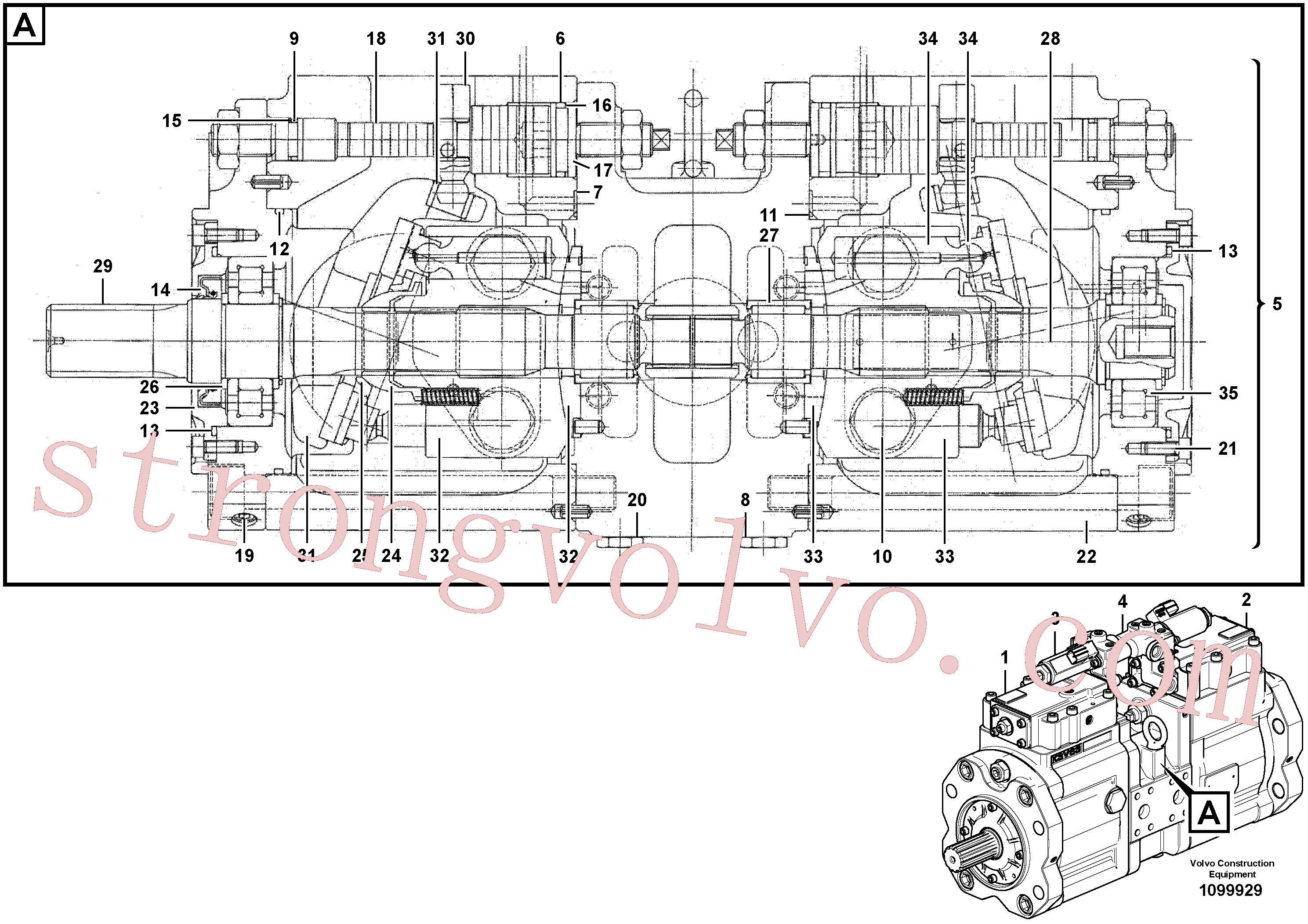 VOE14534033 Anel-o Volvo escavadeira