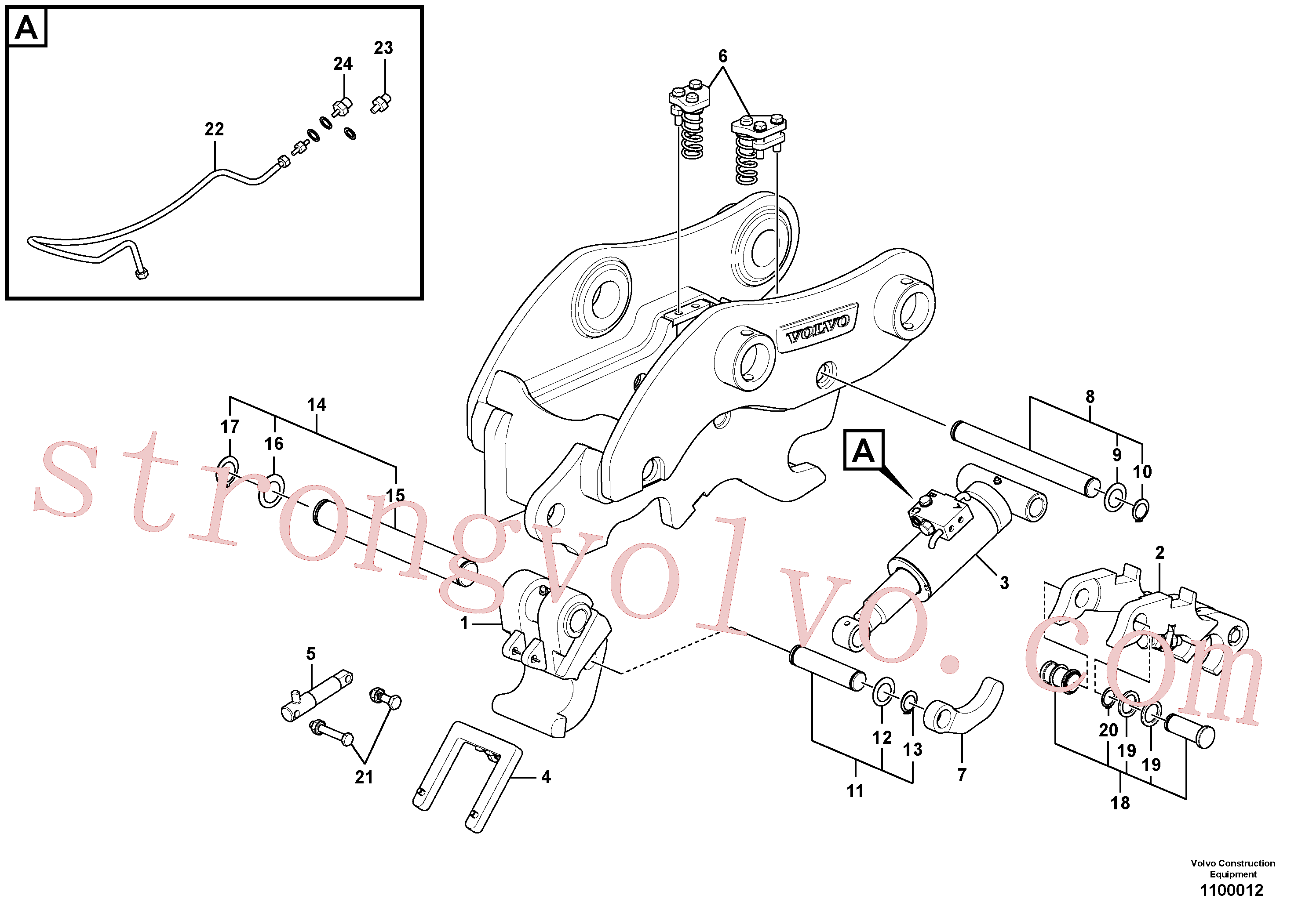 VOE14711157 Volvo Suporte de acoplamento, QuickFit(1100012 Montagem)