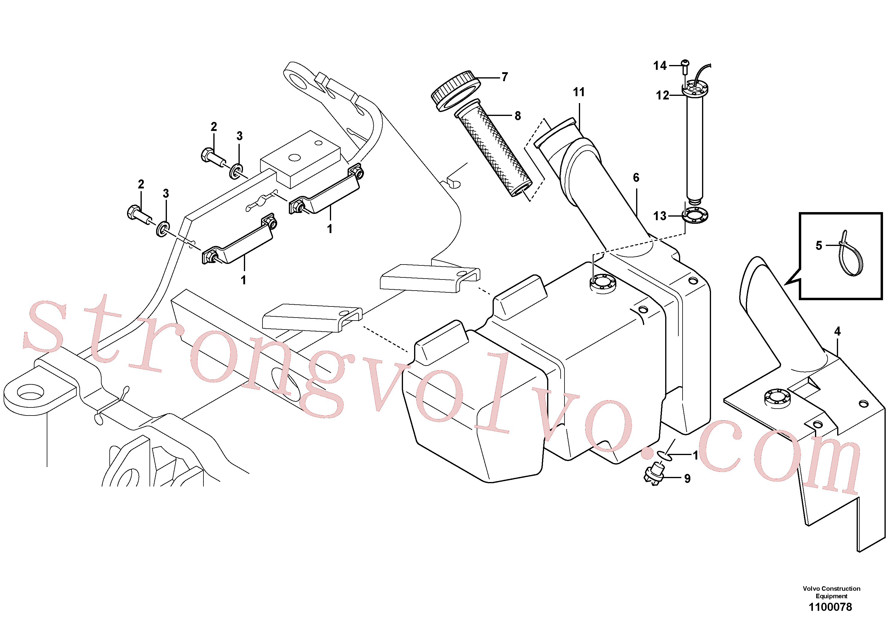 VOE983245 Volvo Depósito de combustível(1100078 Montagem)