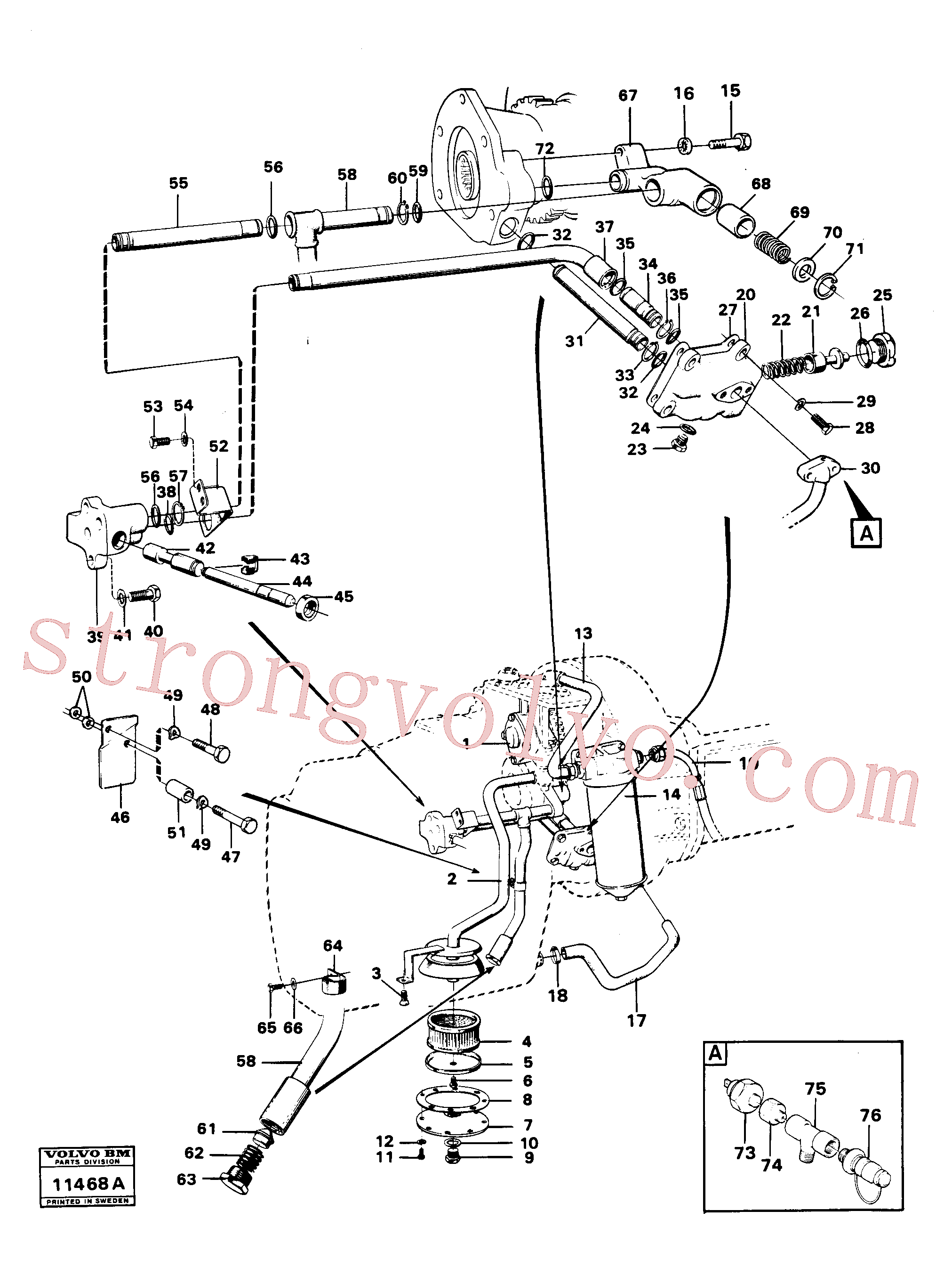 China Made VOE466485 Parafuso sextavado Volvo Acessórios para escavadeira