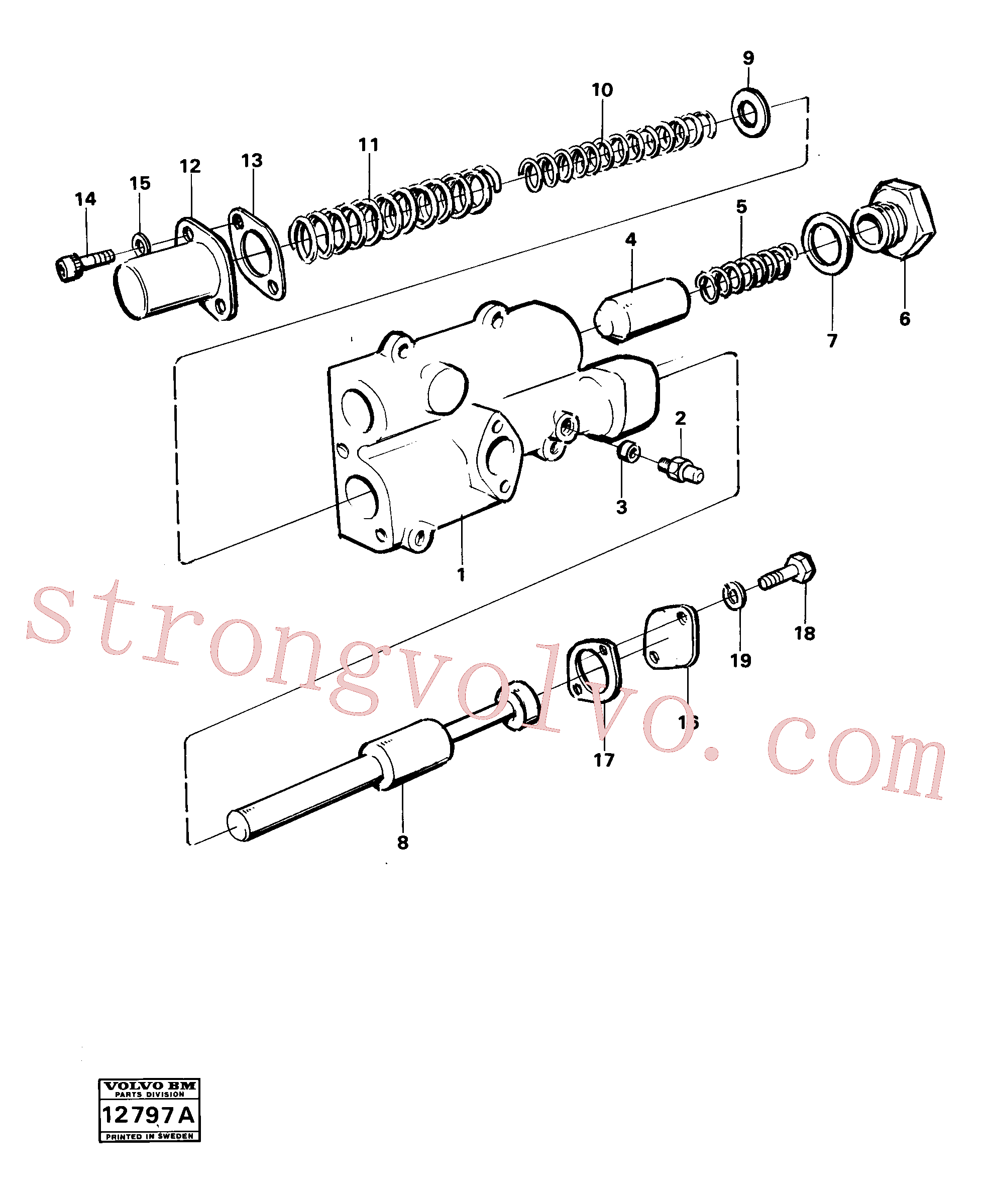 VOE11036049 Volvo Secção da válvula(12797A Montagem)
