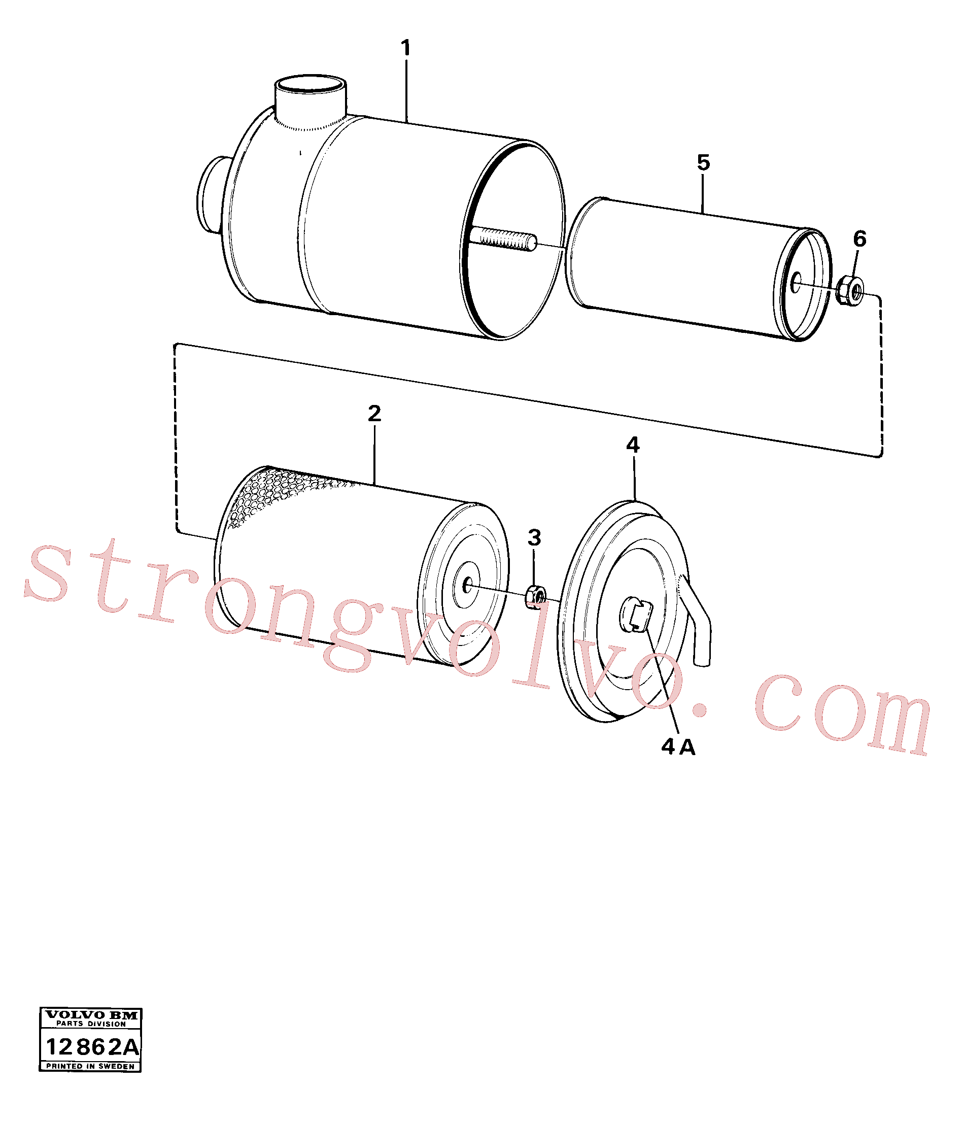 VOE955821 Volvo Filtro de ar(12862A Montagem)
