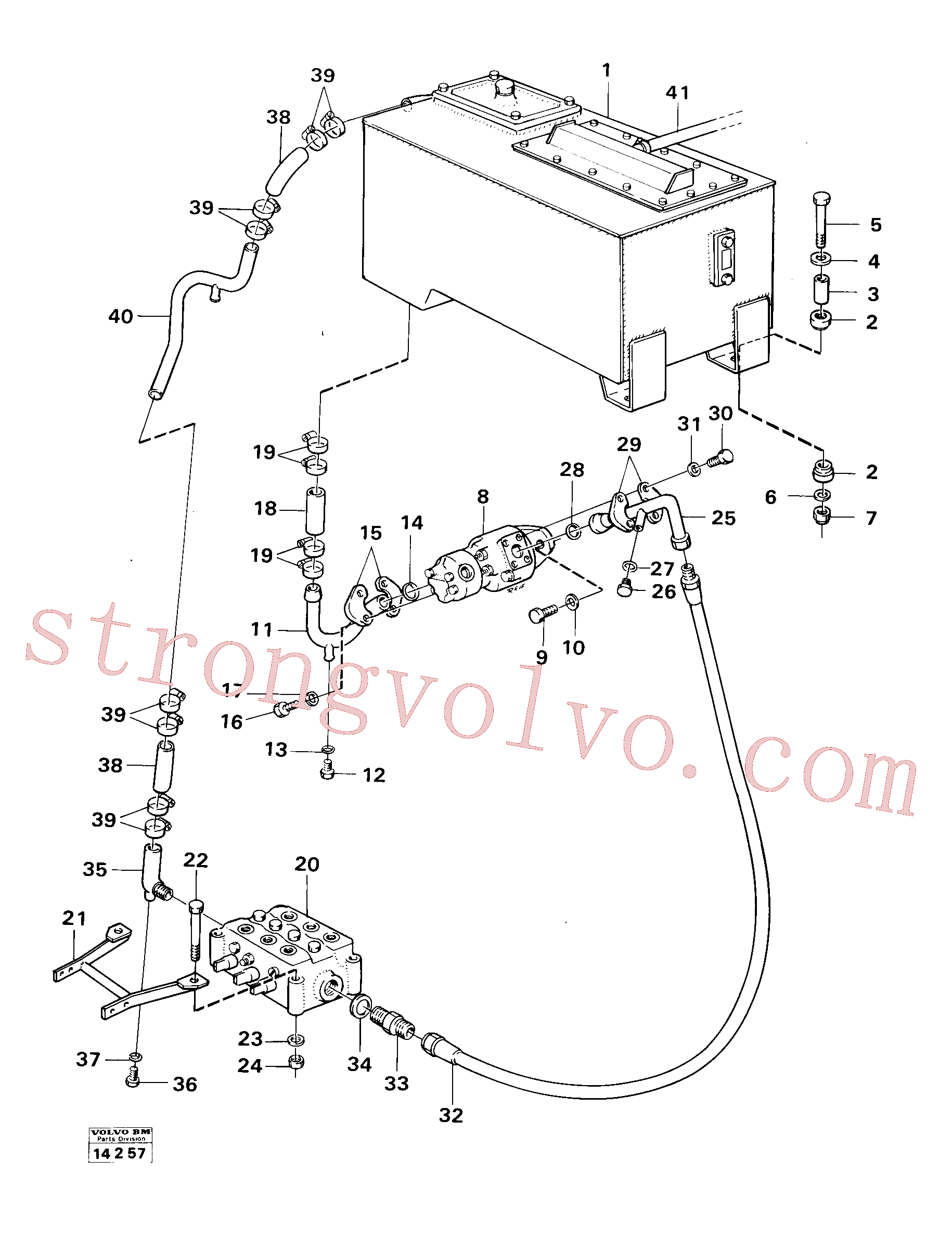 VOE13970984 Volvo Linhas de alimentação(14257 Montagem)