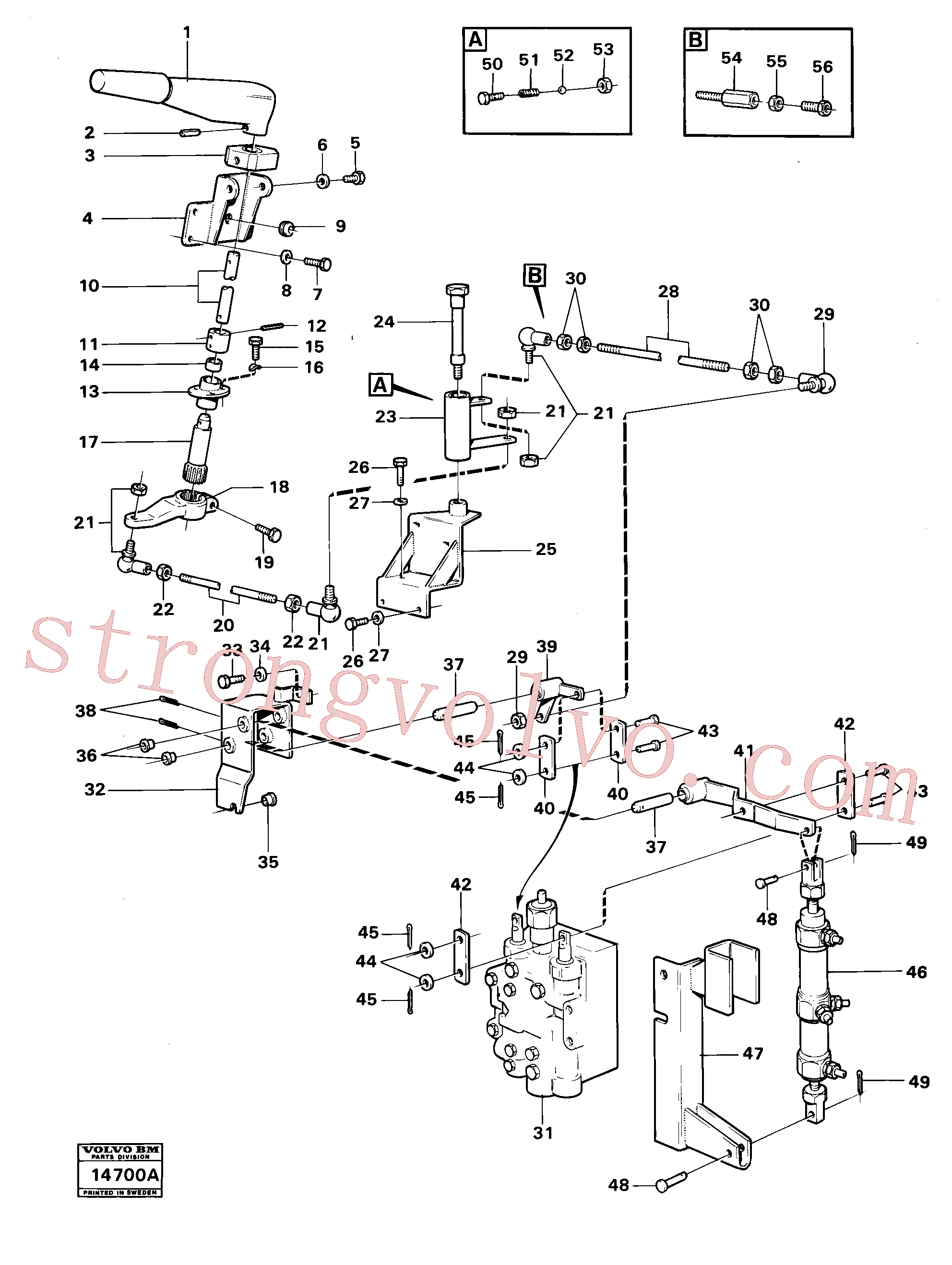 China Made VOE13951991 Pino tubular Volvo Acessórios para escavadeira