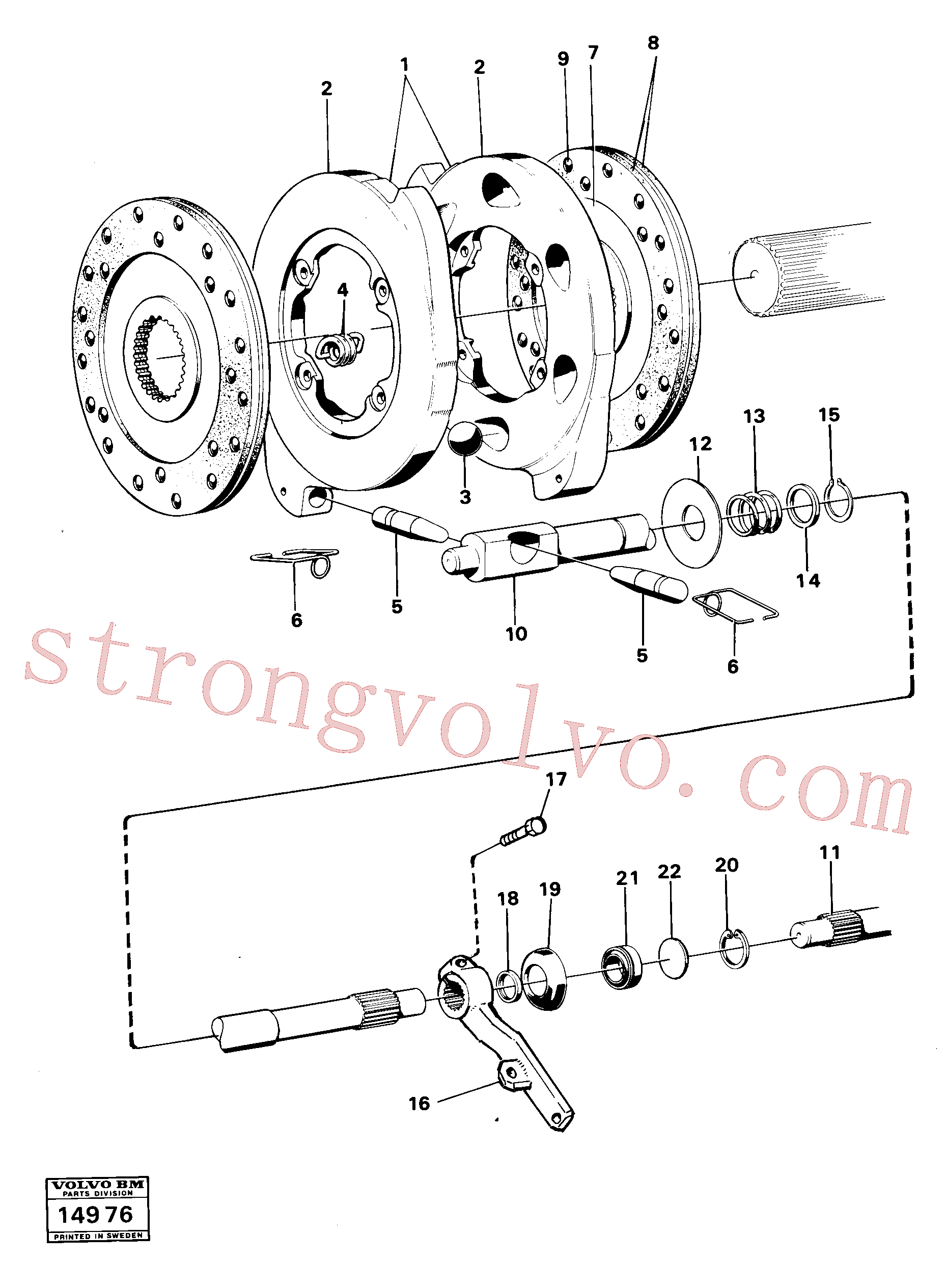 ZM2903749 Volvo Travão de disco(14976 Montagem)