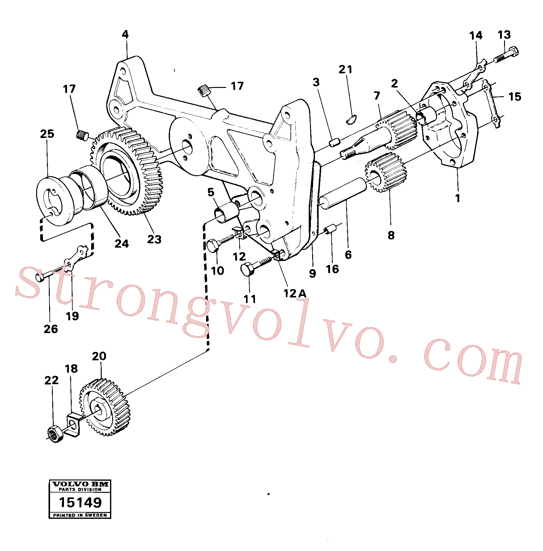 Volvo VOE910112 Chaveta meia lua Volvo Acessórios para escavadeira