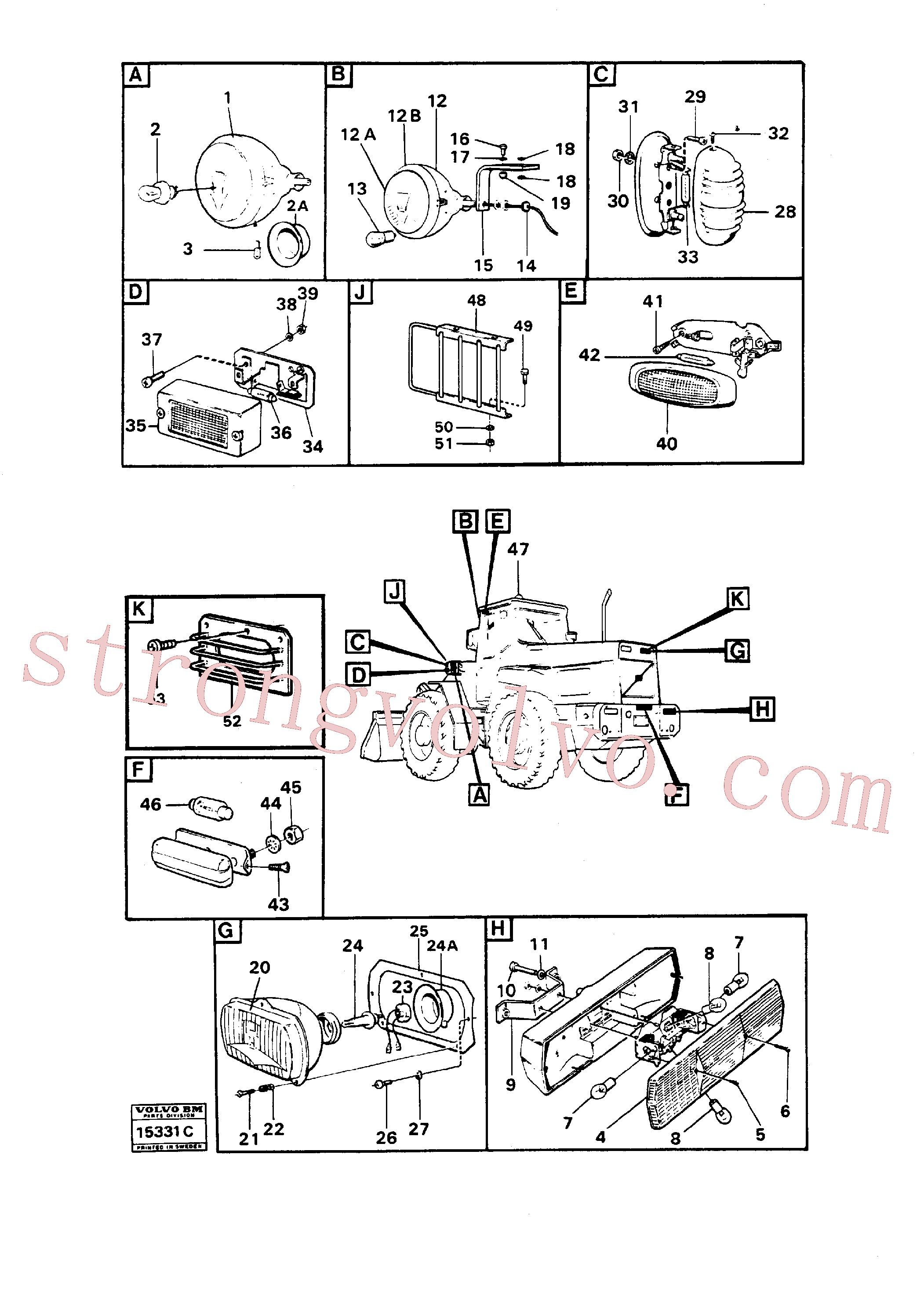 Volvo Montagem PJ4410004 Porca sextavada Acessórios