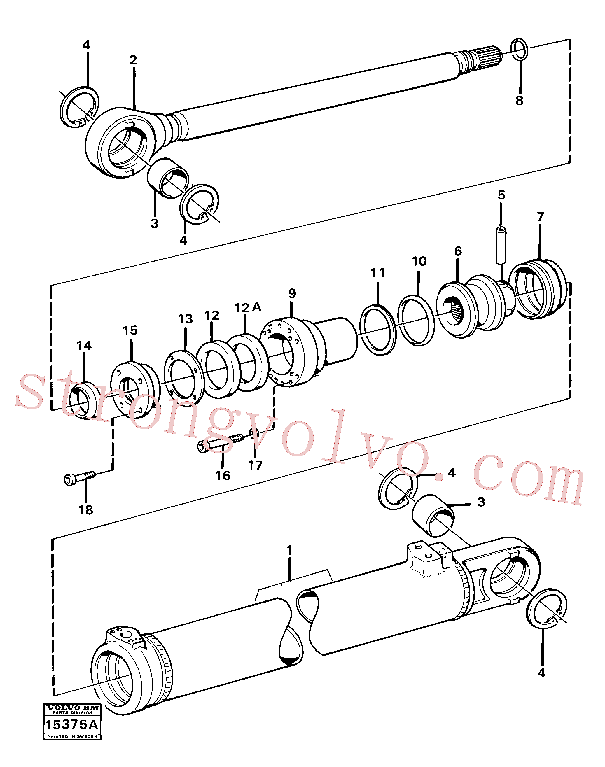 China Made VOE17457873 Anel raspador Volvo Acessórios para escavadeira