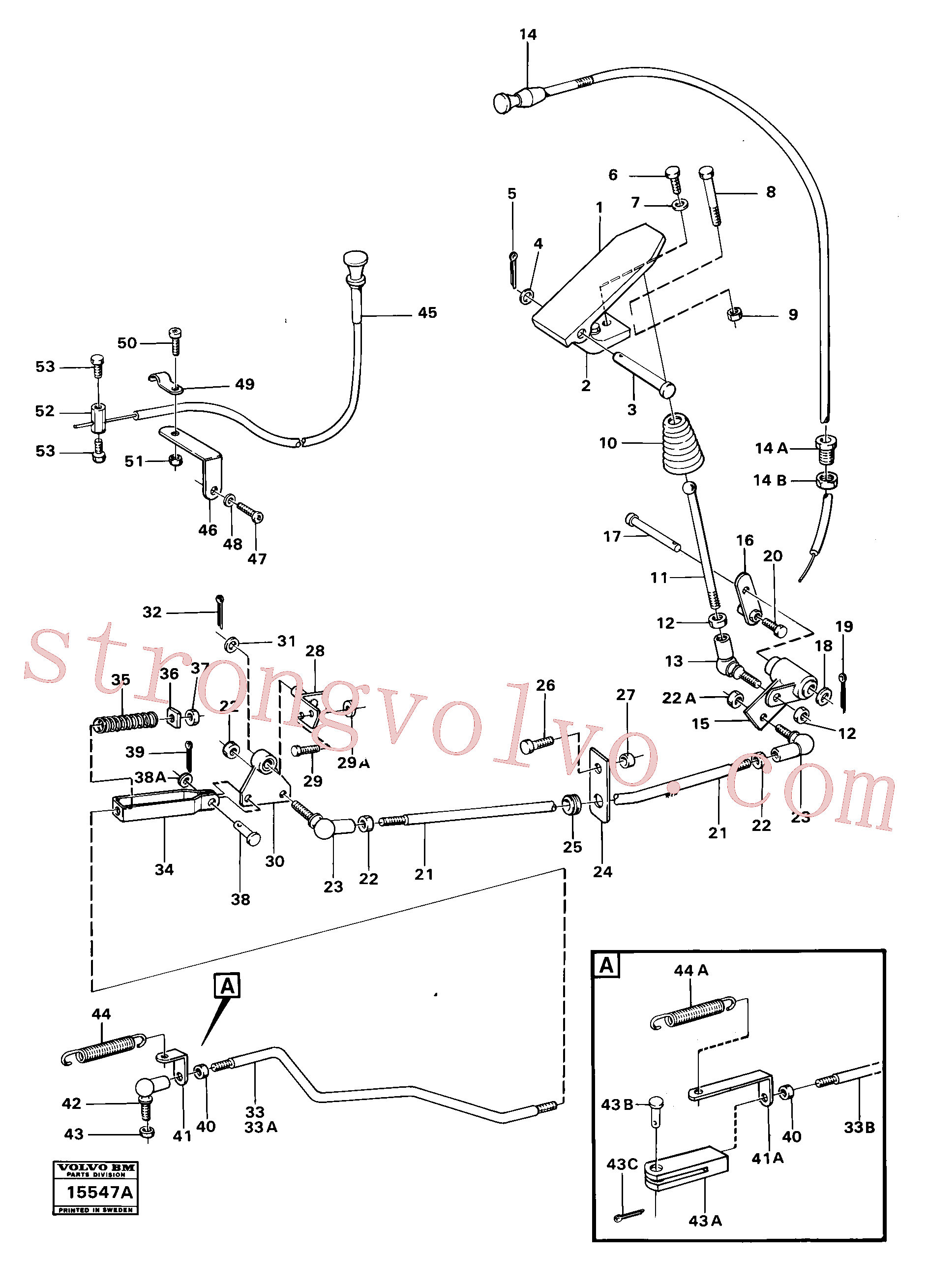 VOE907814 Volvo Comando do regulador(15547A Montagem)