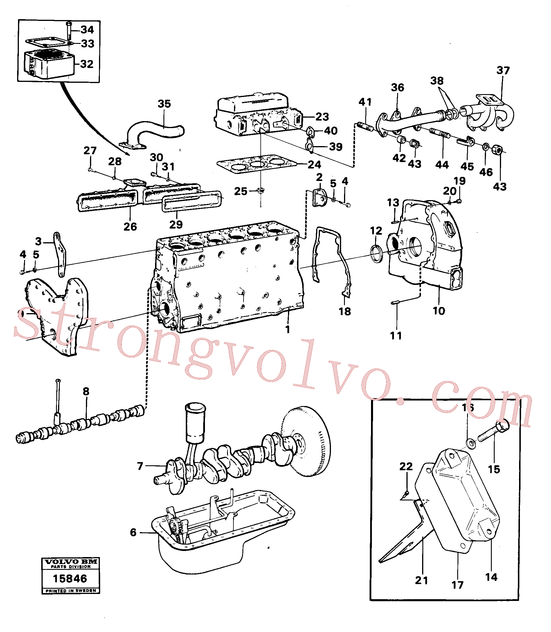 VOE959821 Parafuso sextavado Inscreva-se para Volvo Acessórios para escavadeira