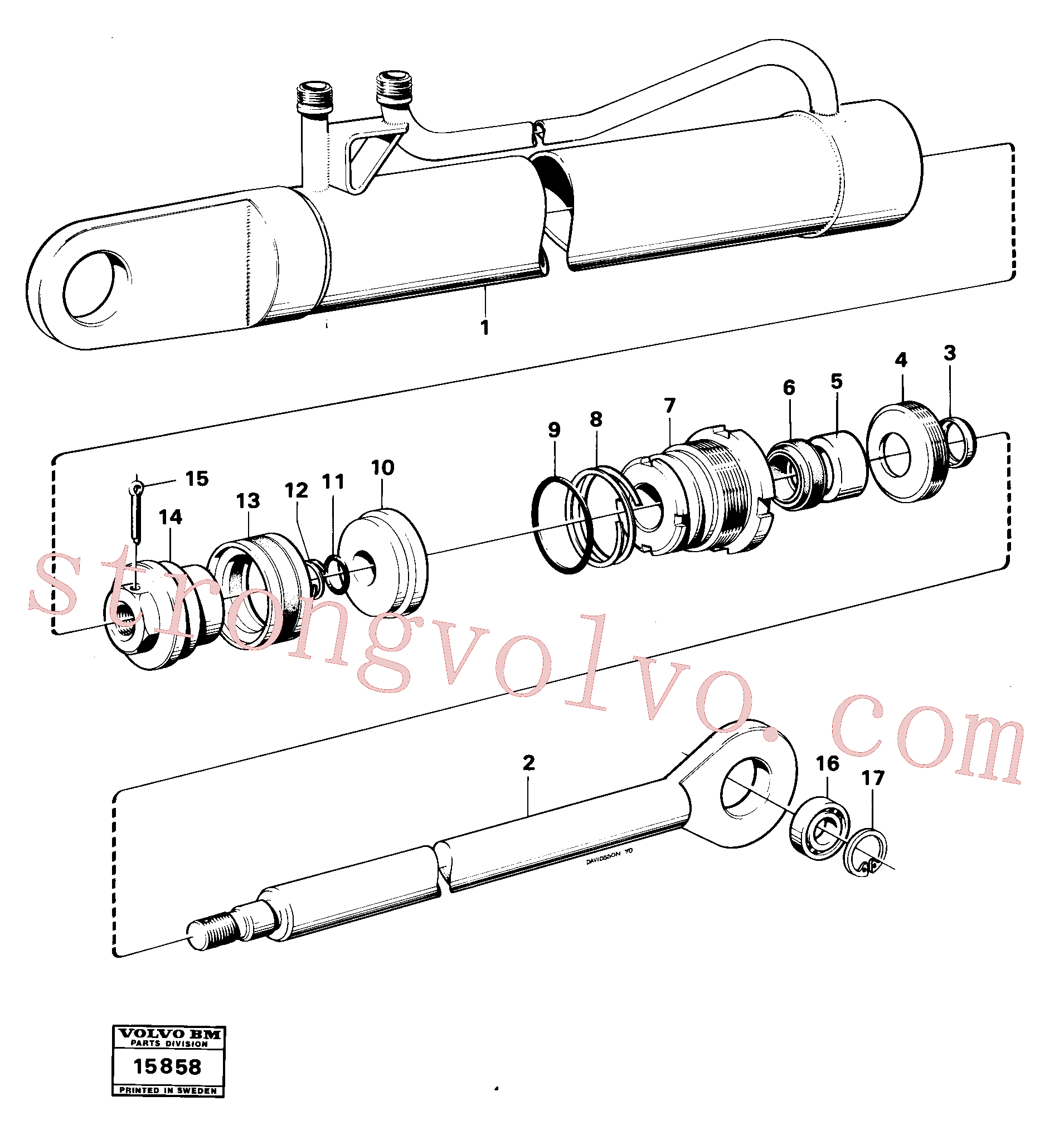 Volvo Montagem VOE13907875 Cotter Pin Acessórios