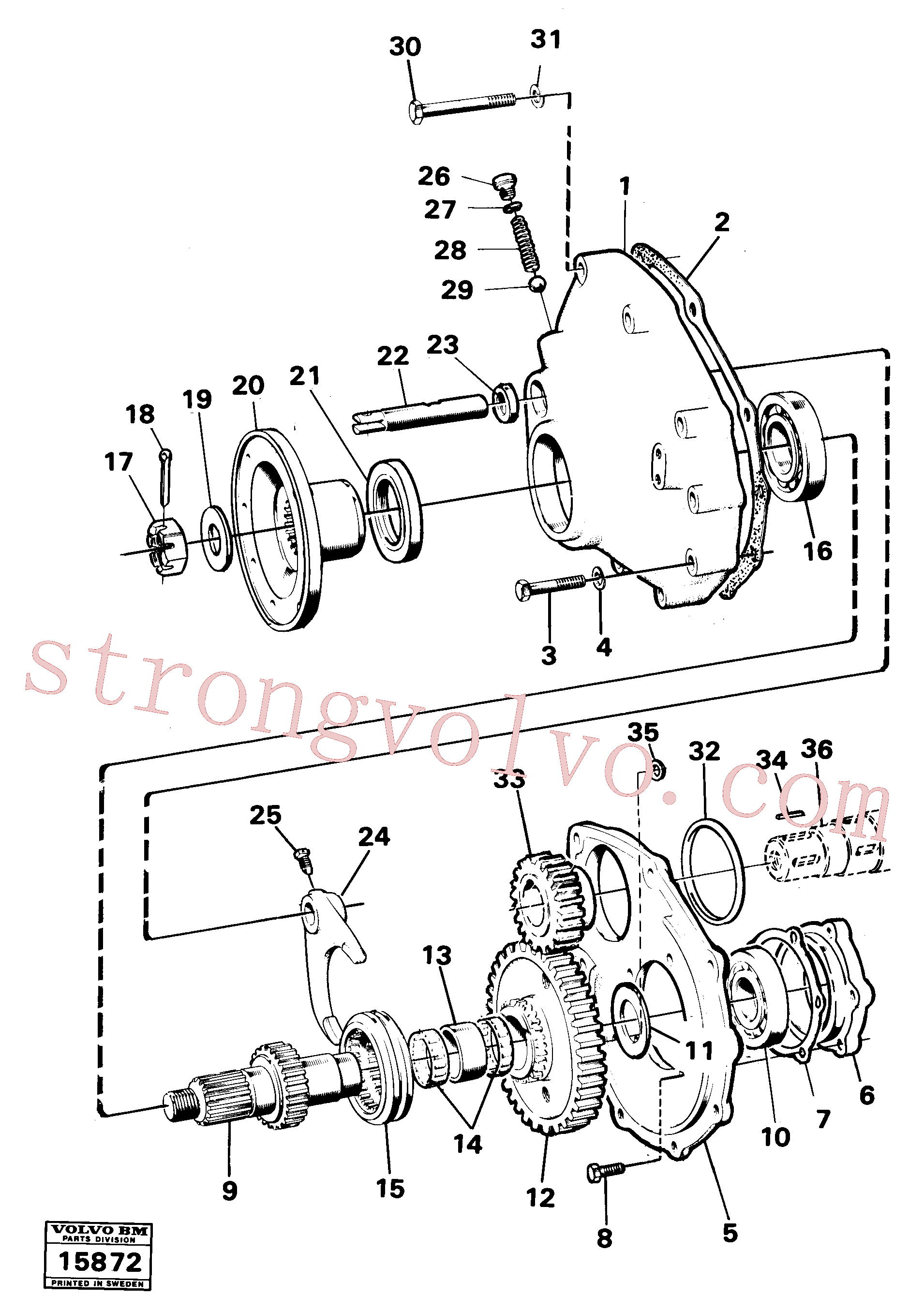 VOE14014921 Parafuso sextavado Volvo escavadeira