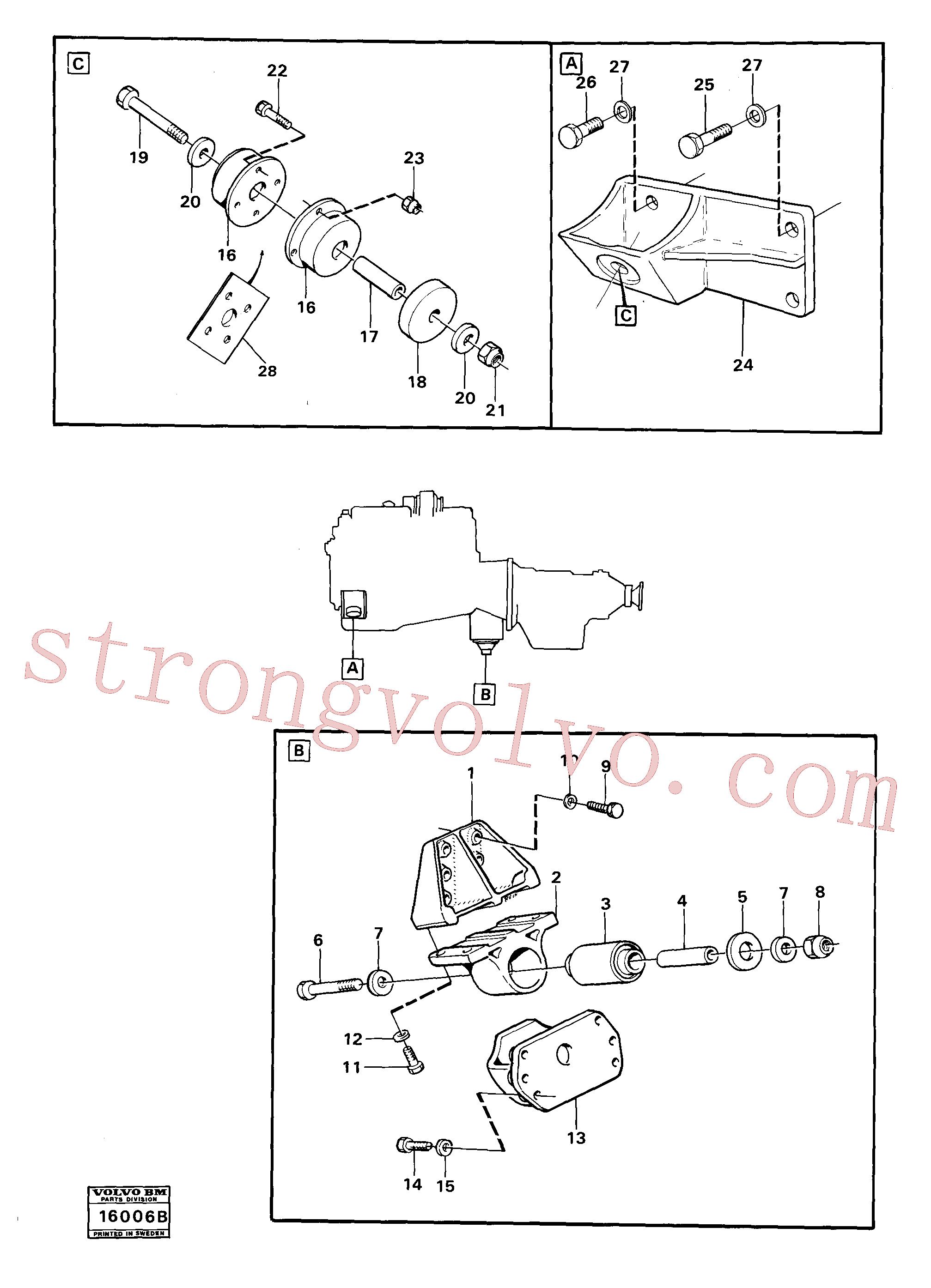 ZM7097118 Volvo Suporte do motor(16006B Montagem)