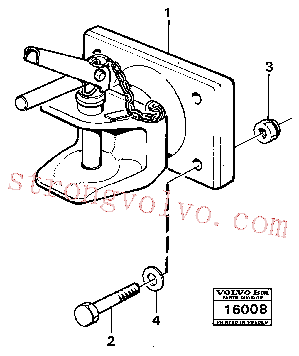 Volvo Montagem VOE4822874 Flange do reboque Acessórios