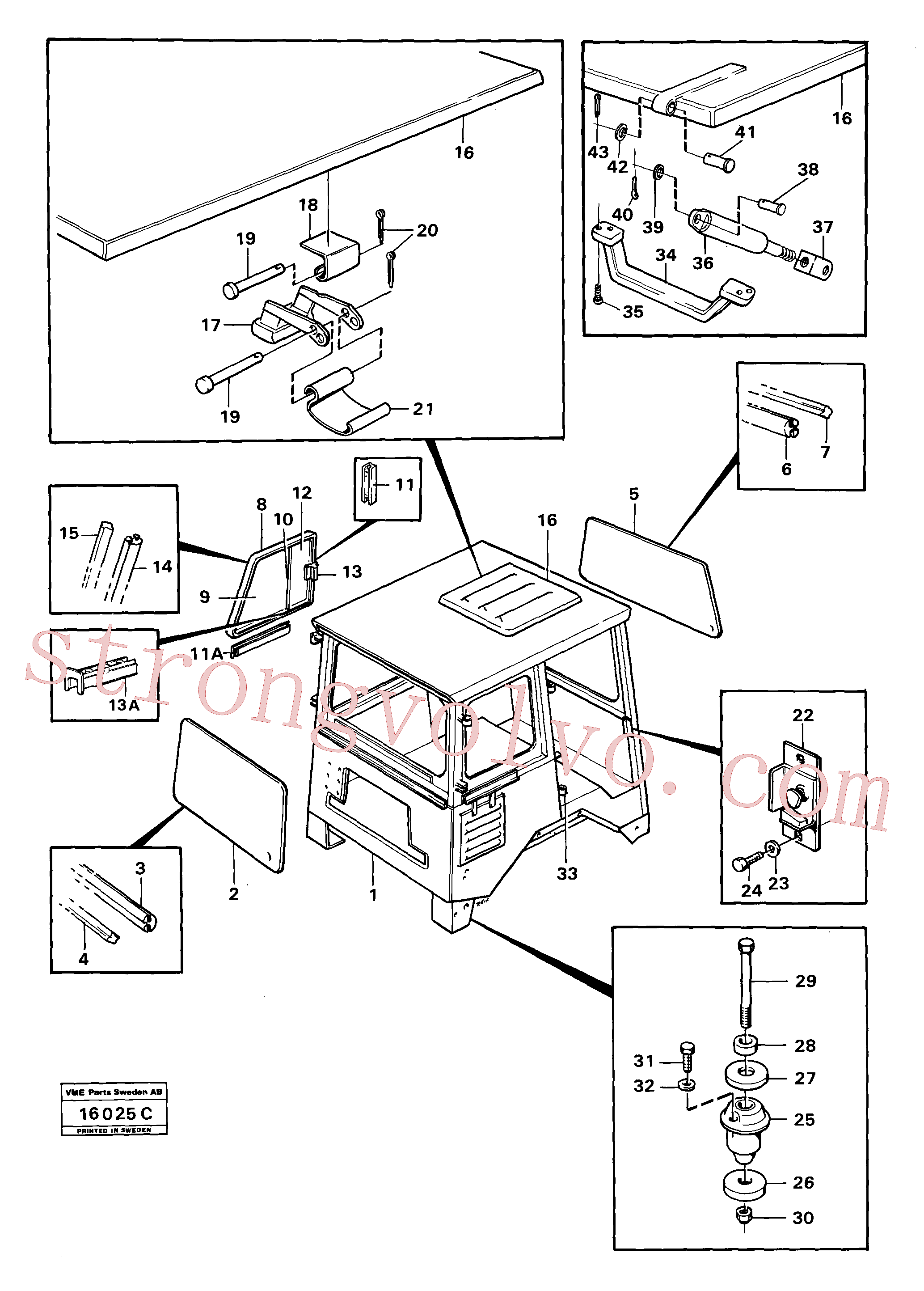 SA9321-20810 Volvo Cabina do condutor(16025C Montagem)
