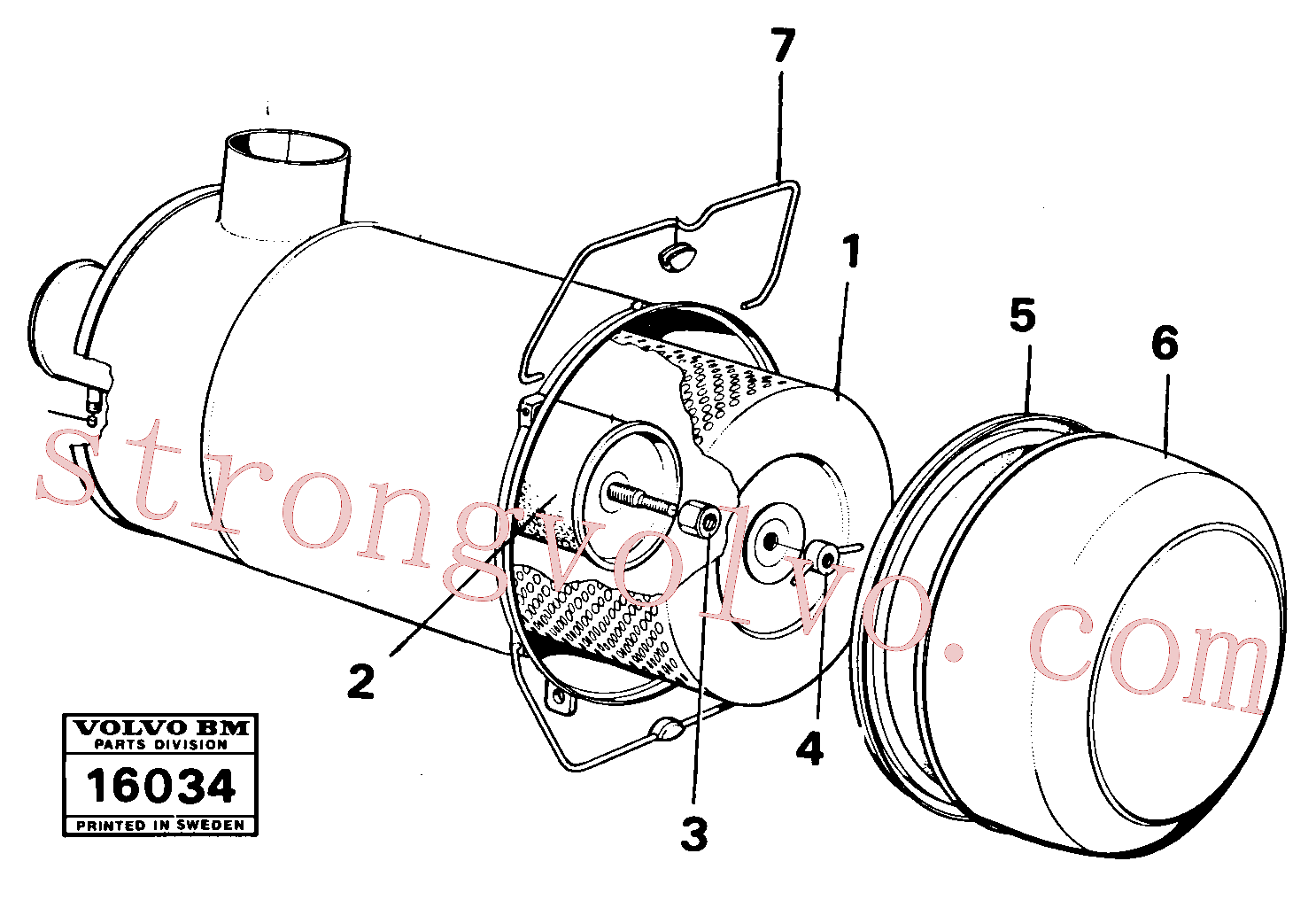 VOE955821 Volvo Filtro de ar(16034 Montagem)