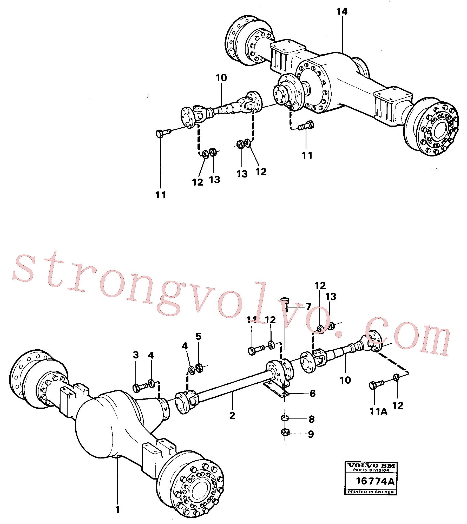 VOE947340 Volvo Veios propulsores com acessórios(16774A Montagem)