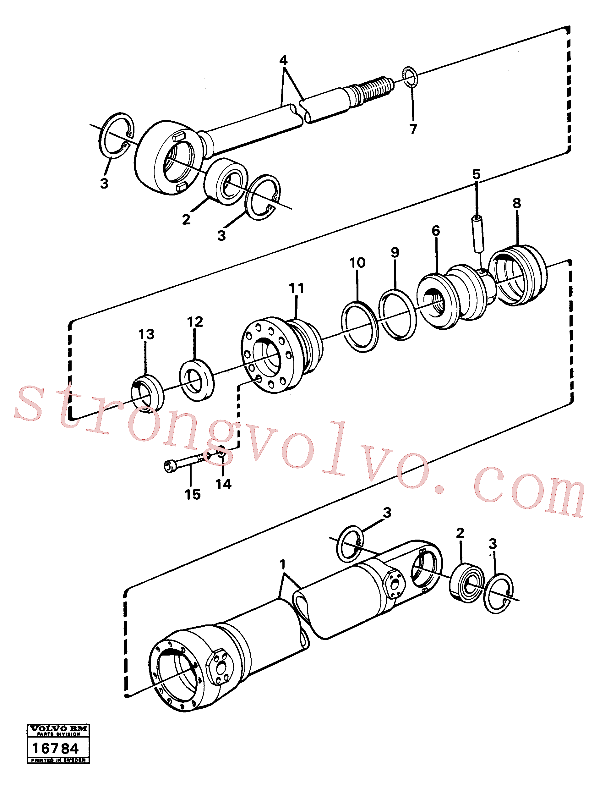 VOE4787062 Volvo Cilindro da direcção, Cilindro hidráulico(16784 Montagem)
