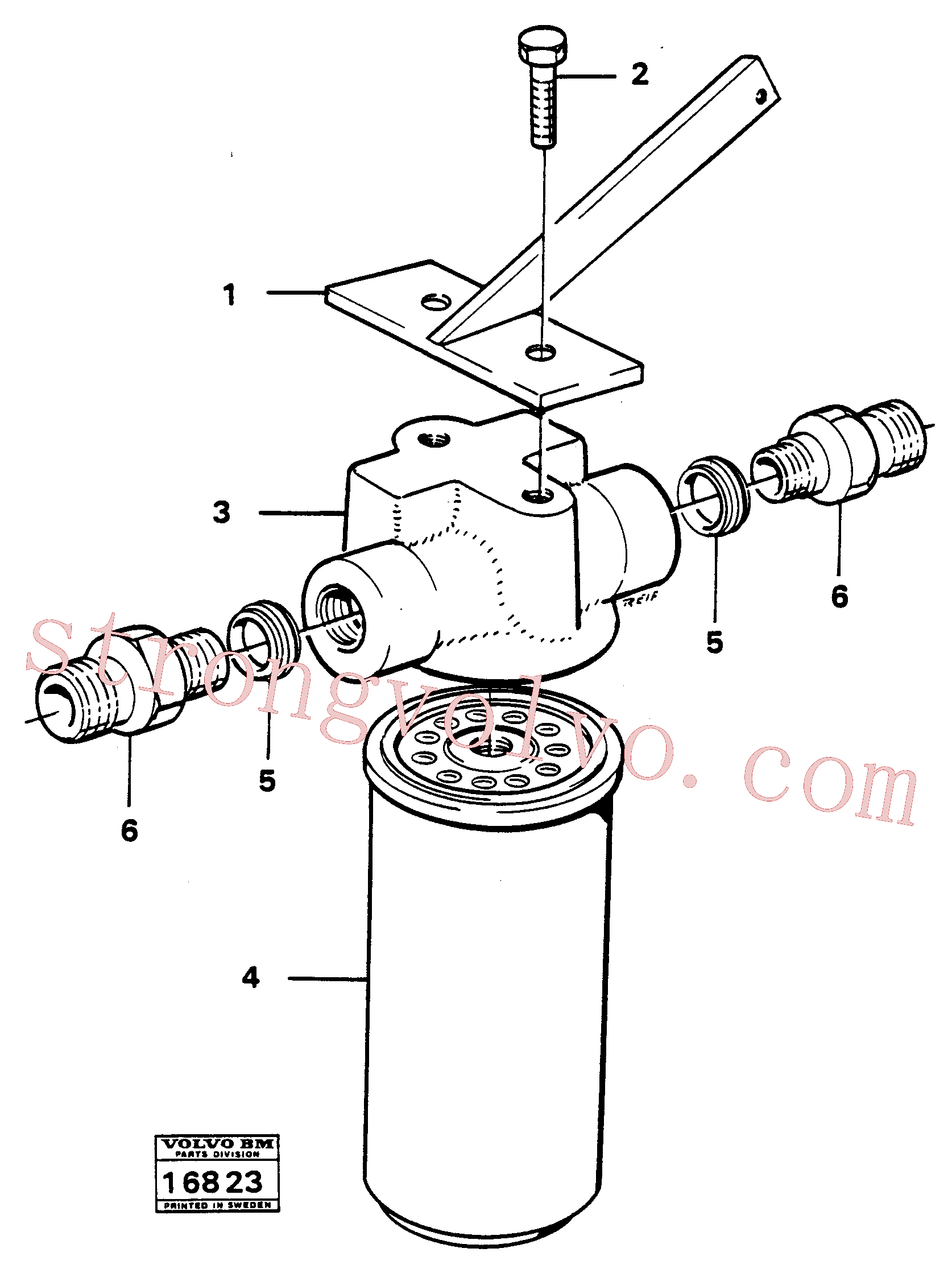 VOE946329 Volvo Filtro de óleo(16823 Montagem)