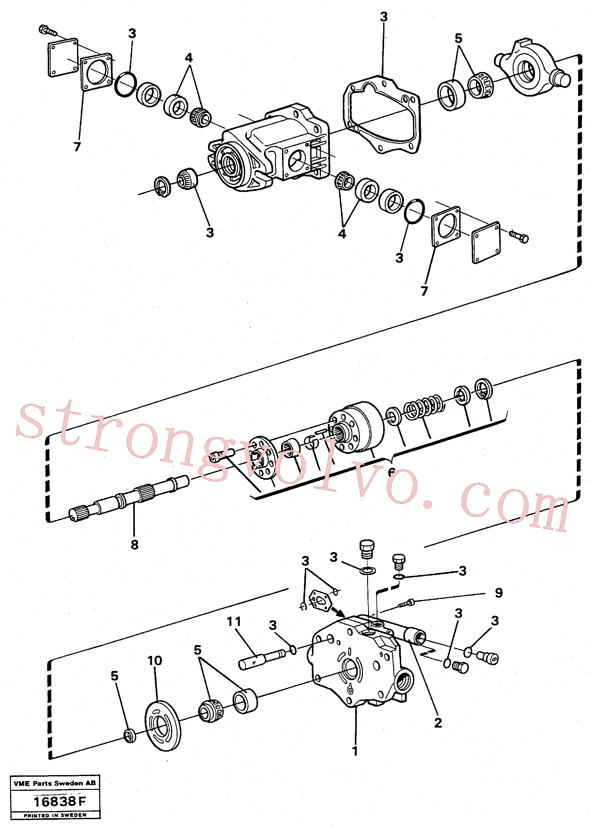 Atacado VOE6212176 Jogo de calços Volvo escavadeira