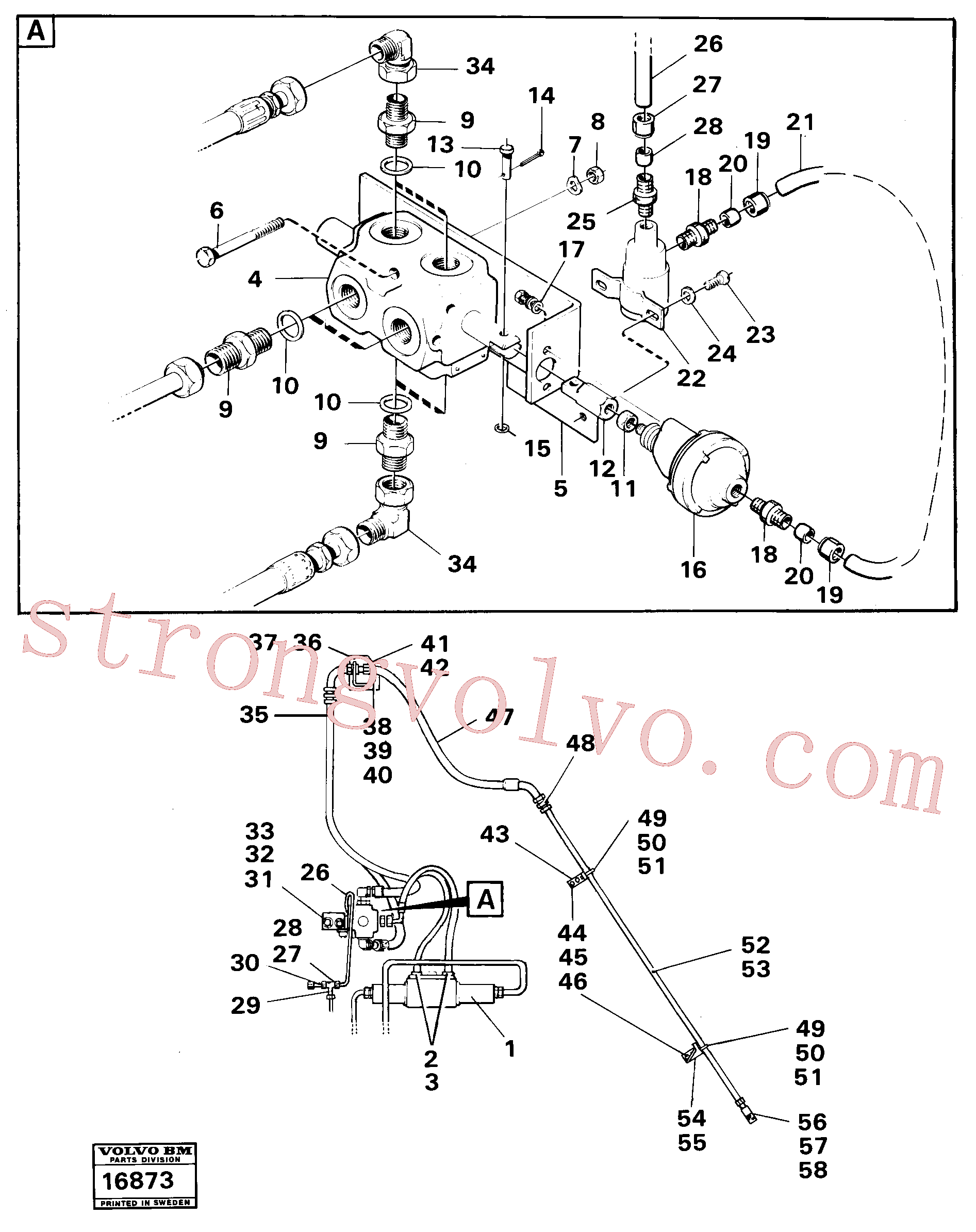 Volvo Montagem VOE907845 Chaveta fendida Acessórios