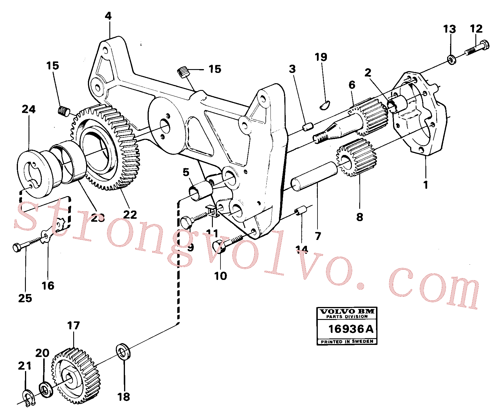VOE955515 Volvo Bomba de óleo(16936A Montagem)