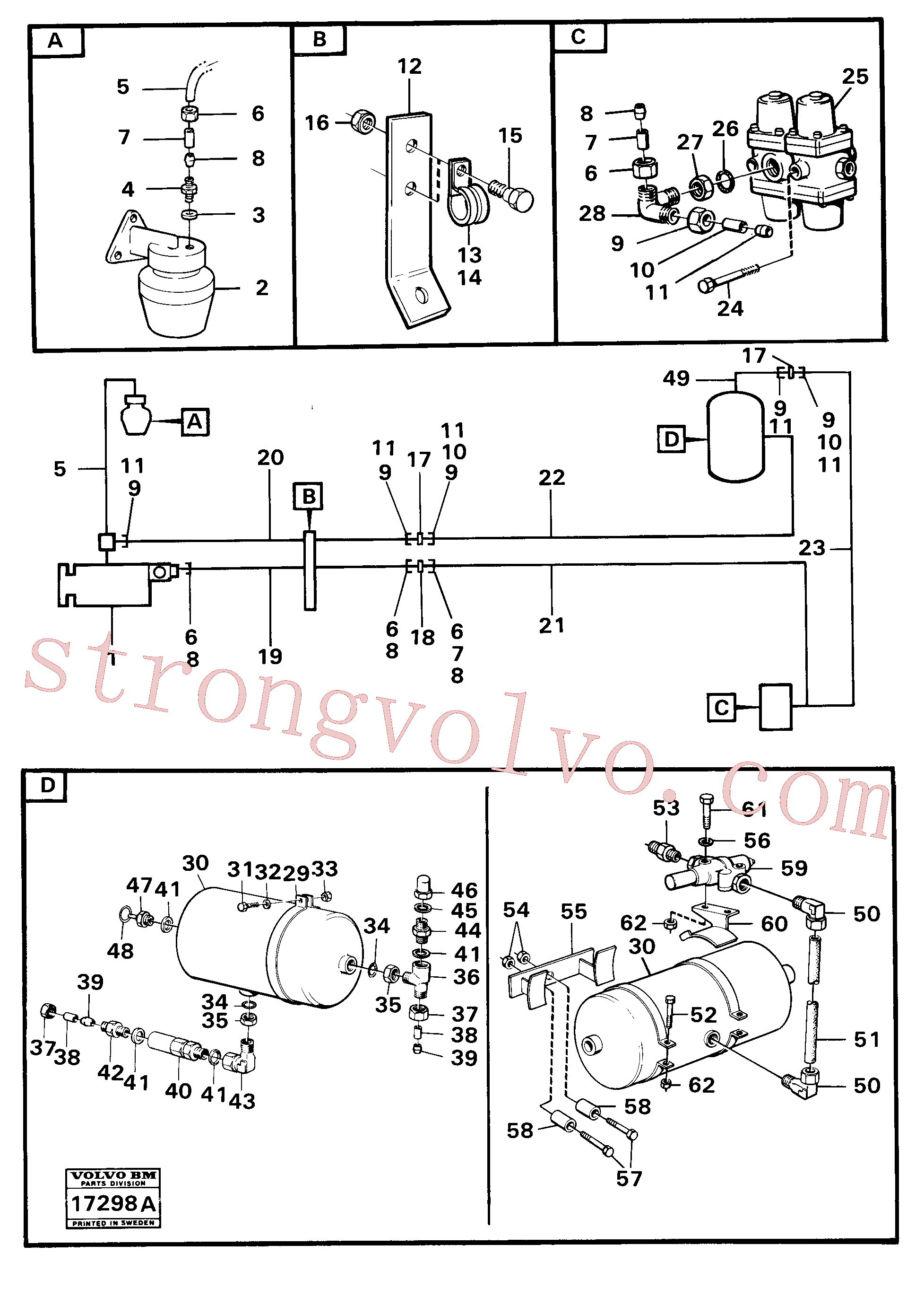 VOE945460 Volvo Linhas de alimentação(17298A Montagem)