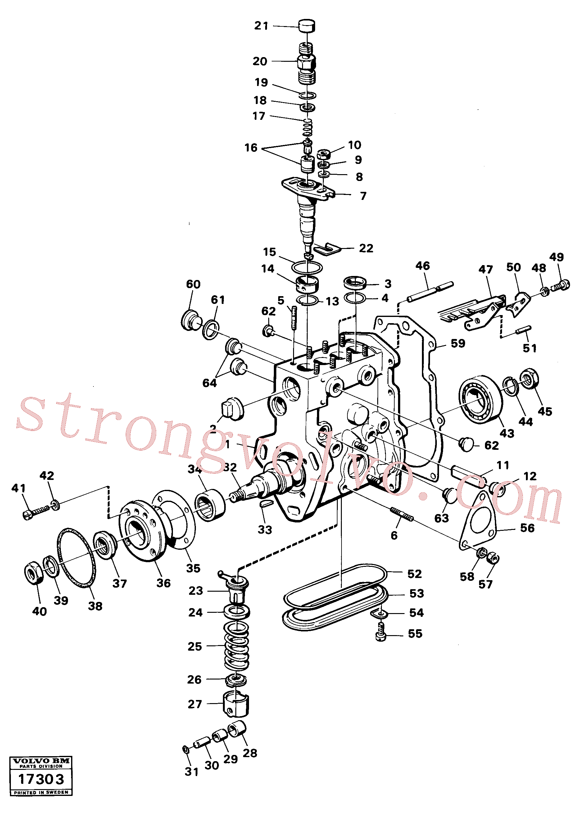 VOE13941906 Volvo Bomba de injecção(17303 Montagem)