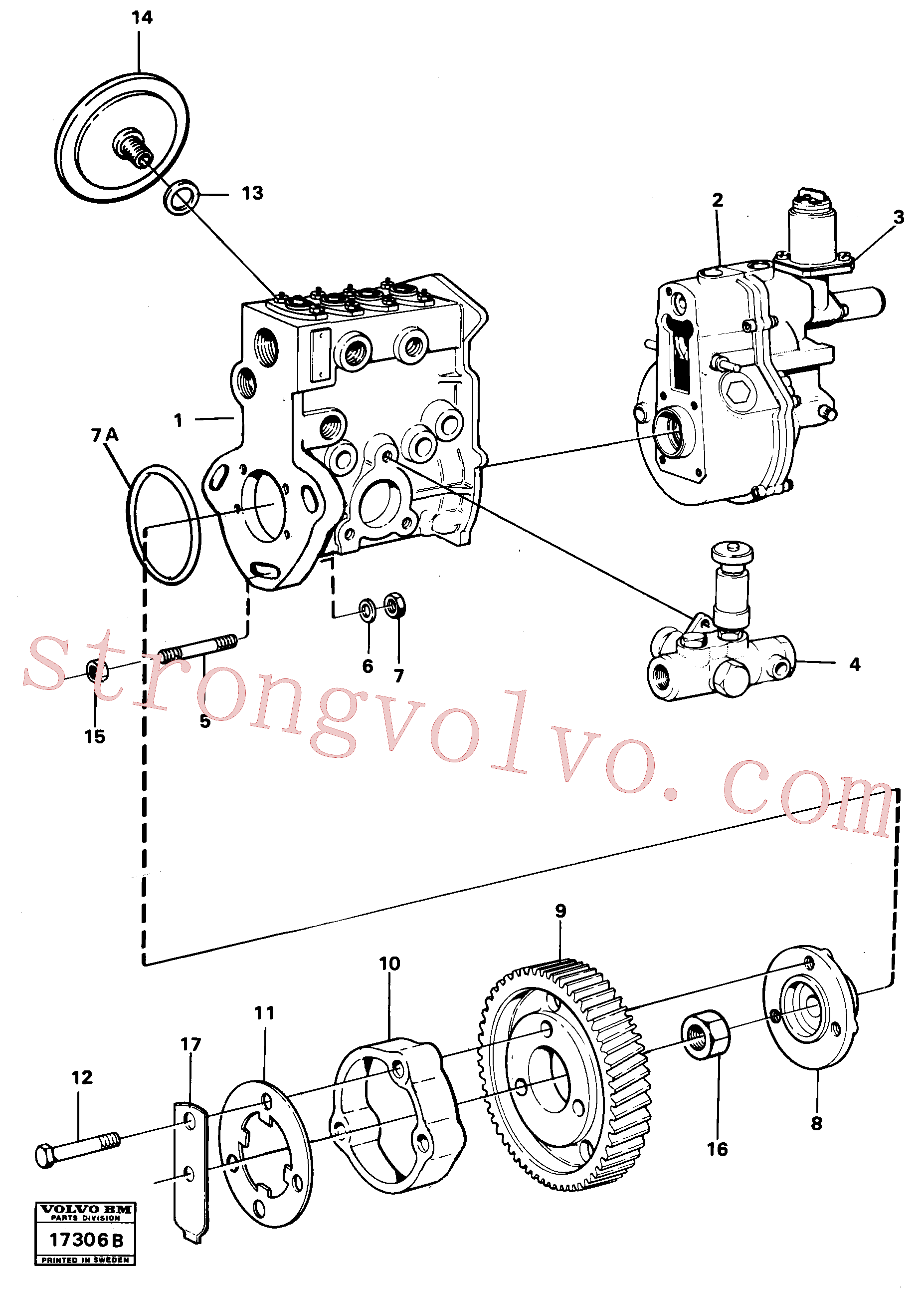 VOE14023351 Volvo Bomba de injecção do combustível com acessórios(17306B Montagem)